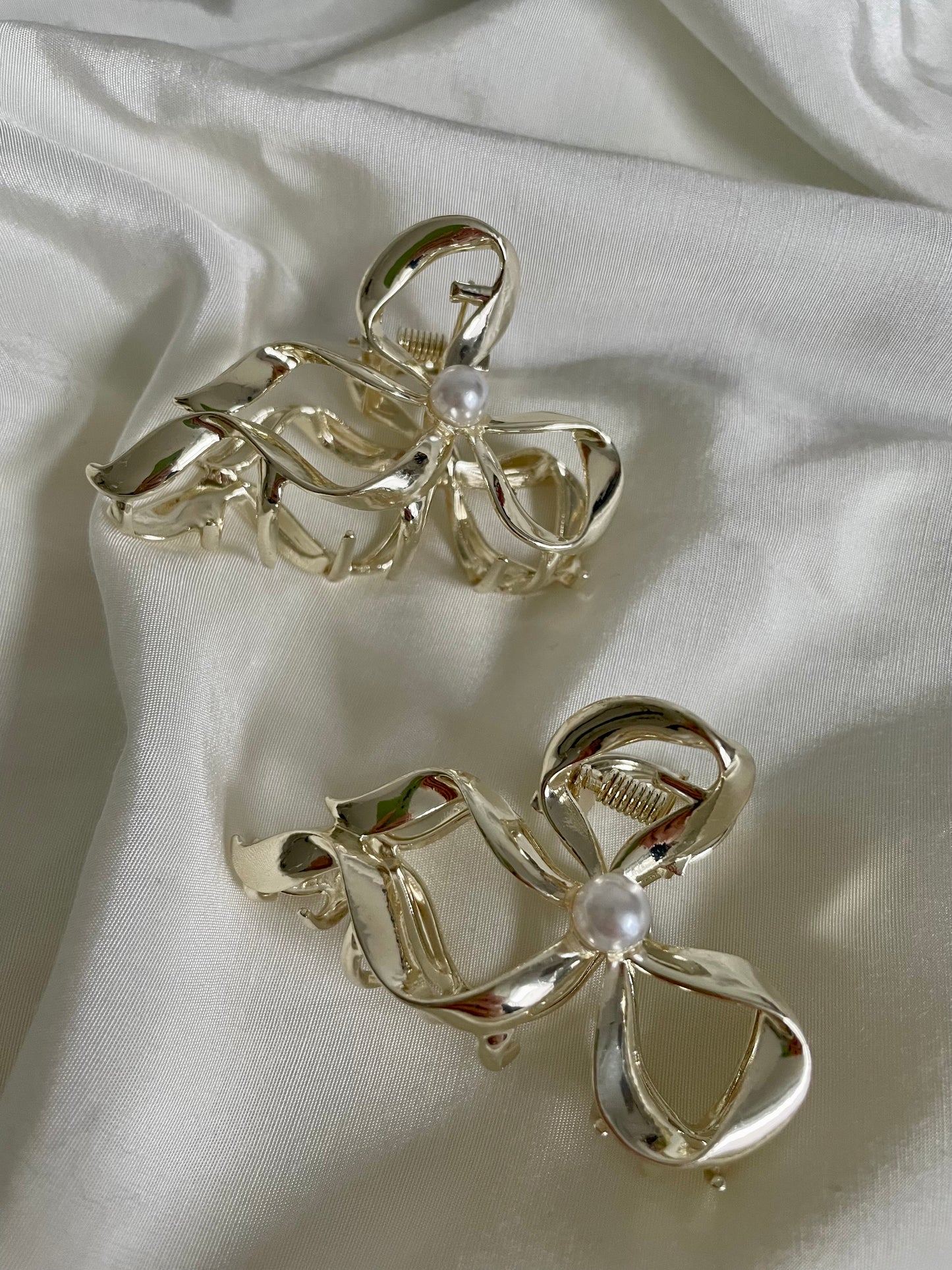 Haarspange Mini Schleife Gold