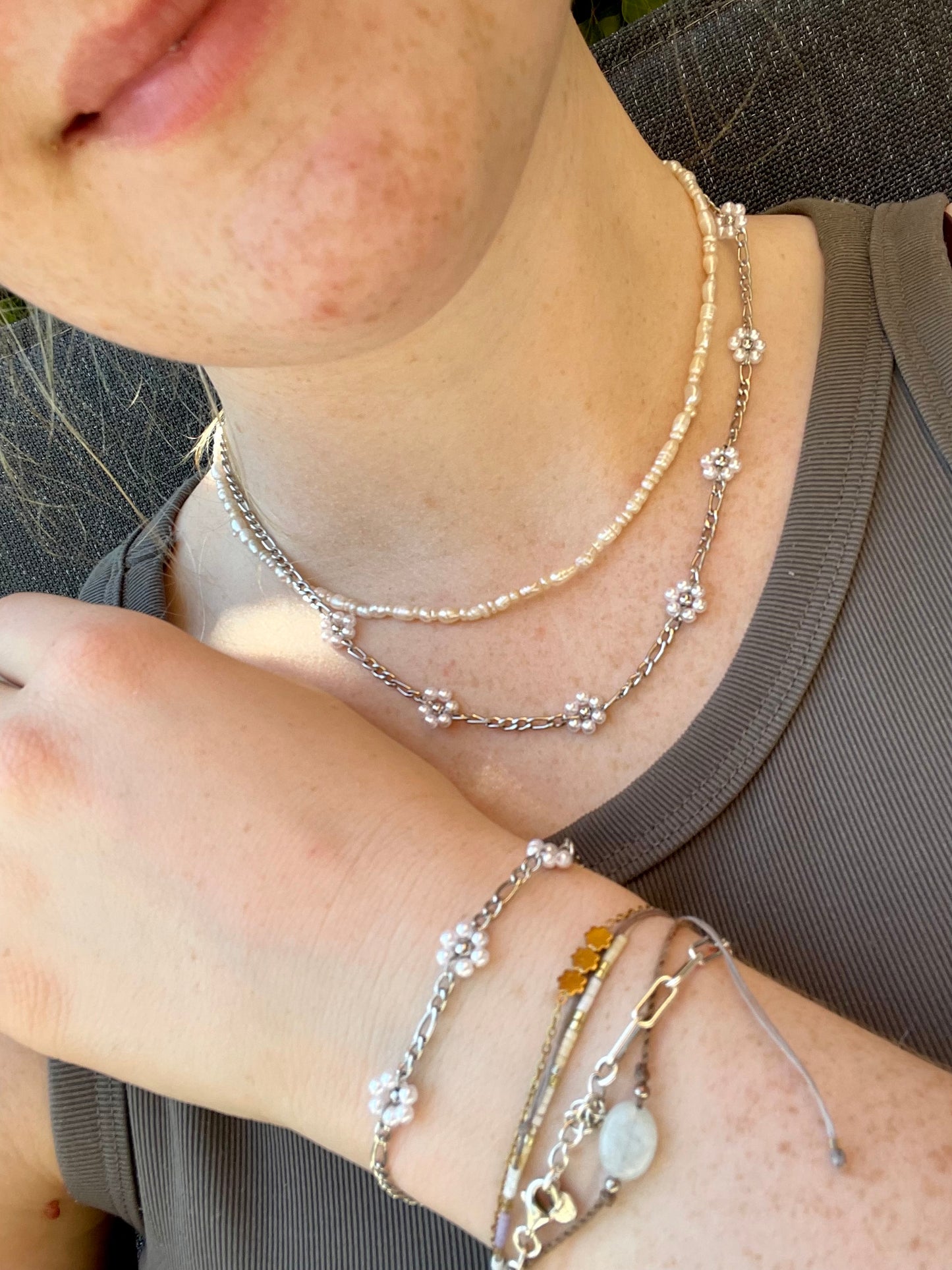Edelstahl Armband Daisy small Chain