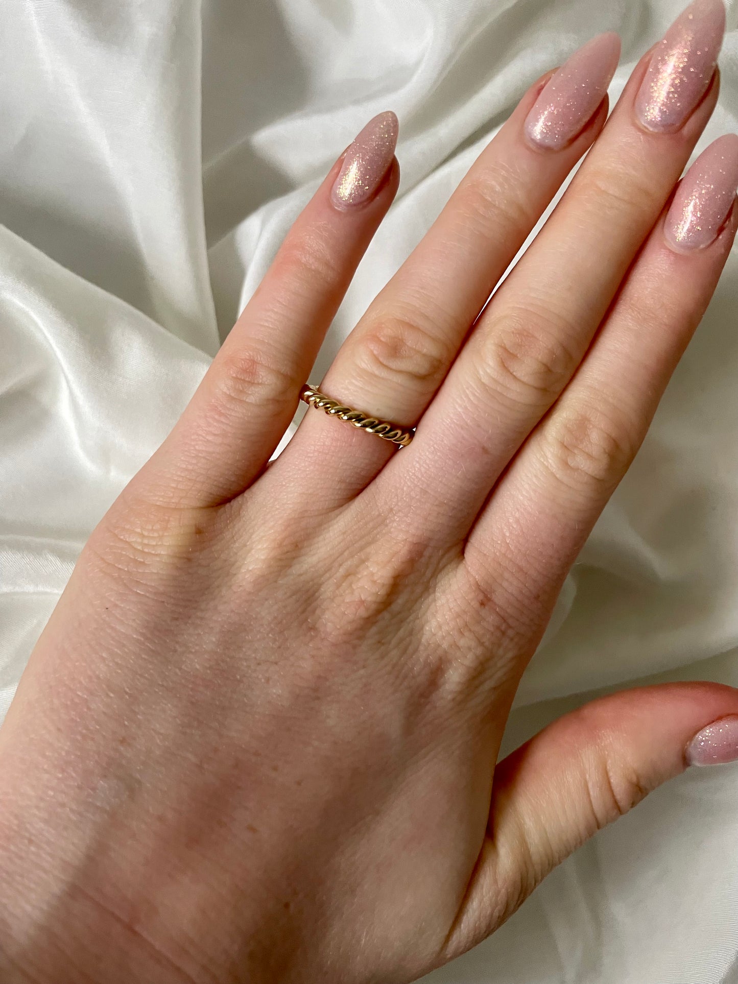 Edelstahl Ring Twisted