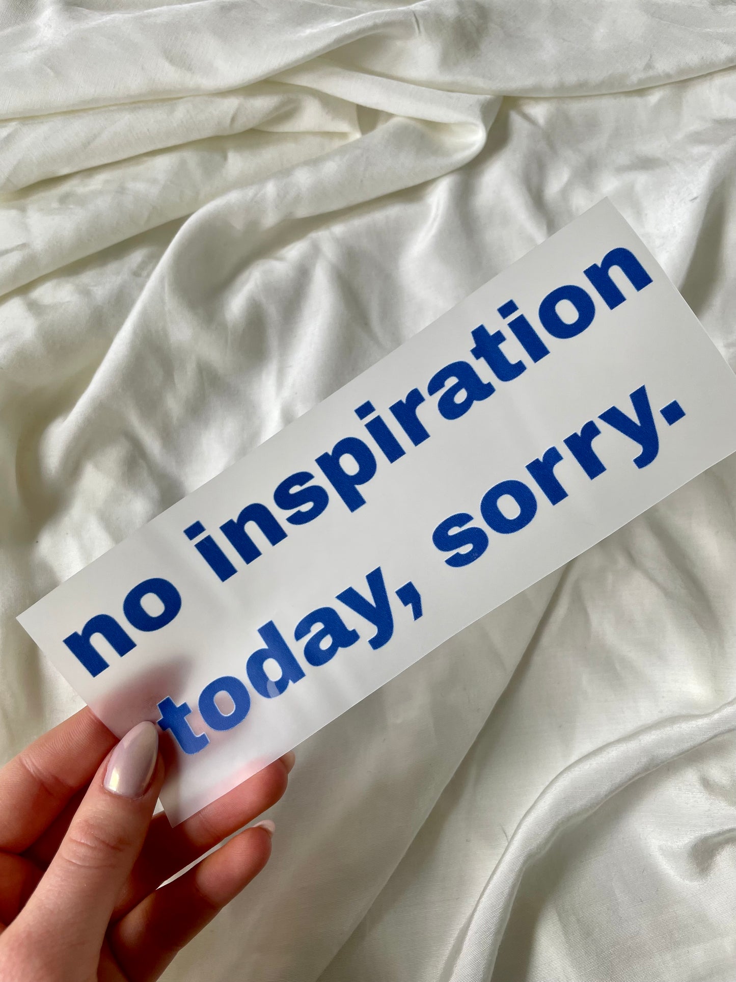 Bügelbild "No Inspiration"