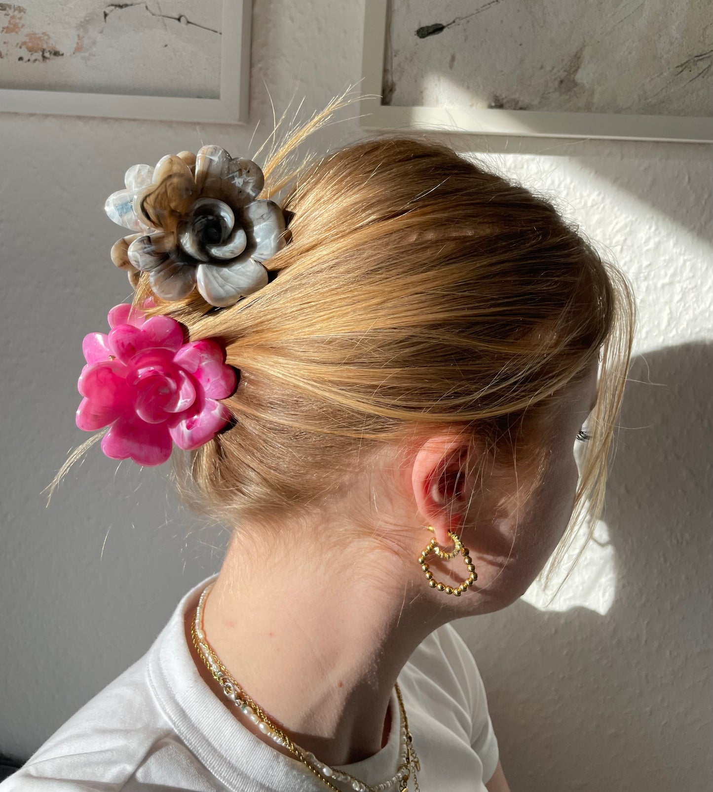 Haarspange Blume Bunt