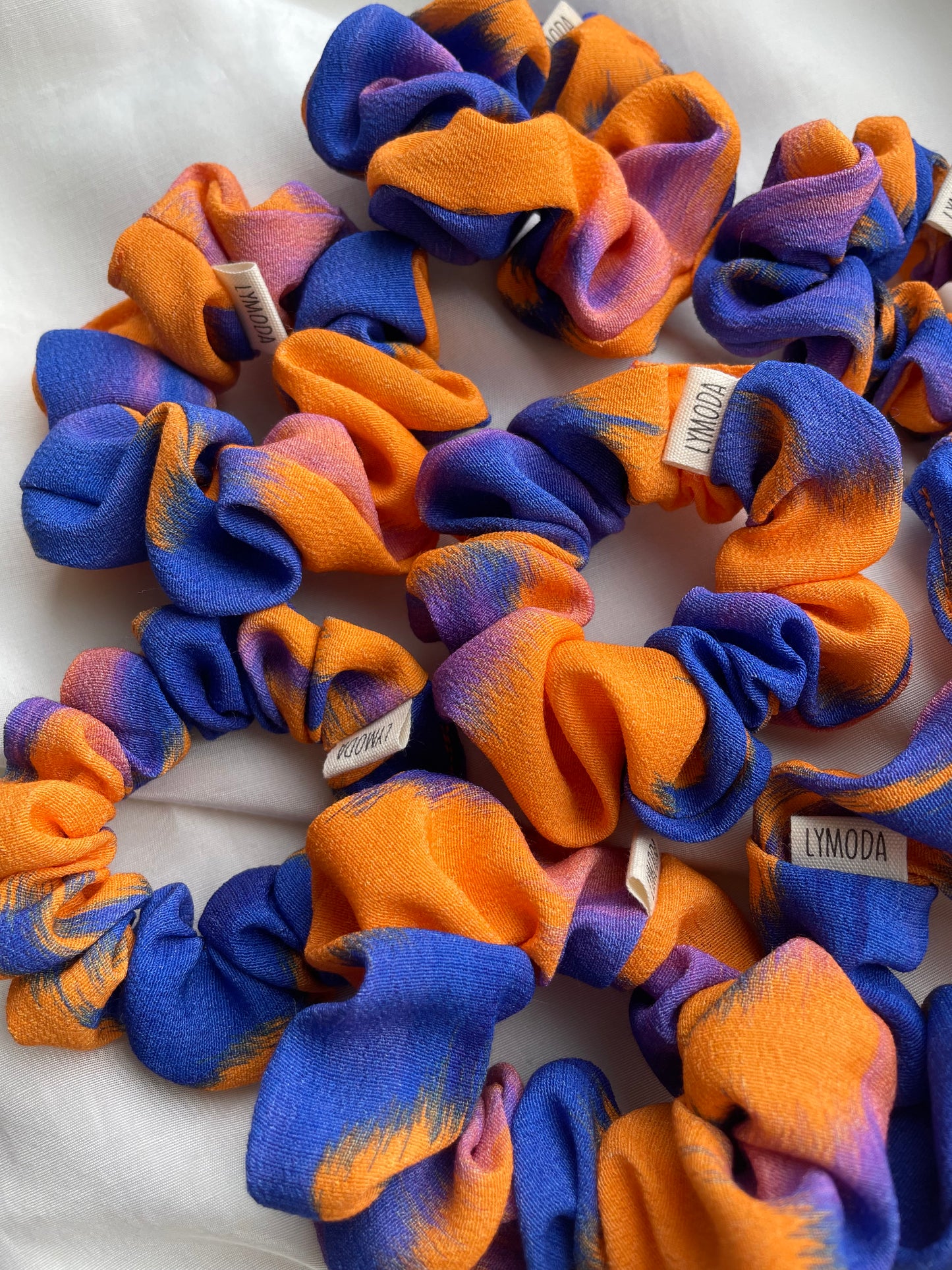Scrunchie Orange Blau