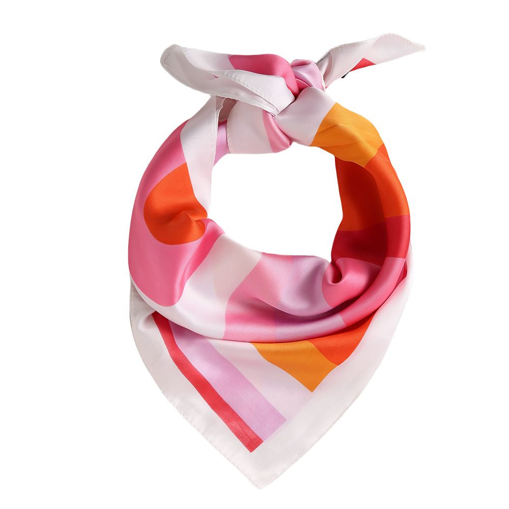 Kopftuch Satintuch Sommer Pink Rainbow