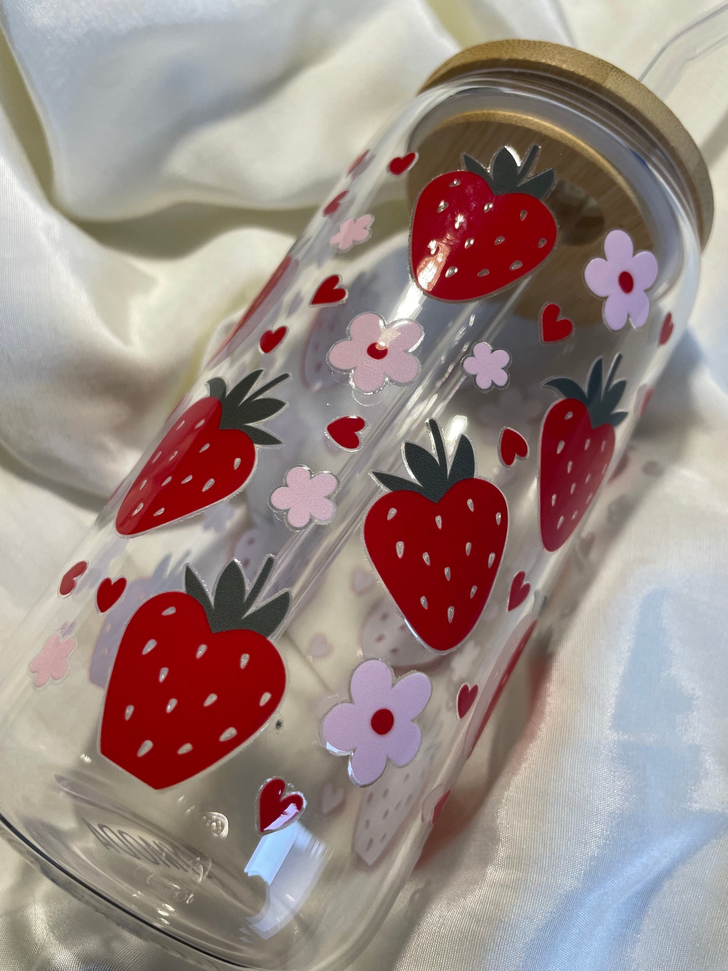 Erdbeer Glas
