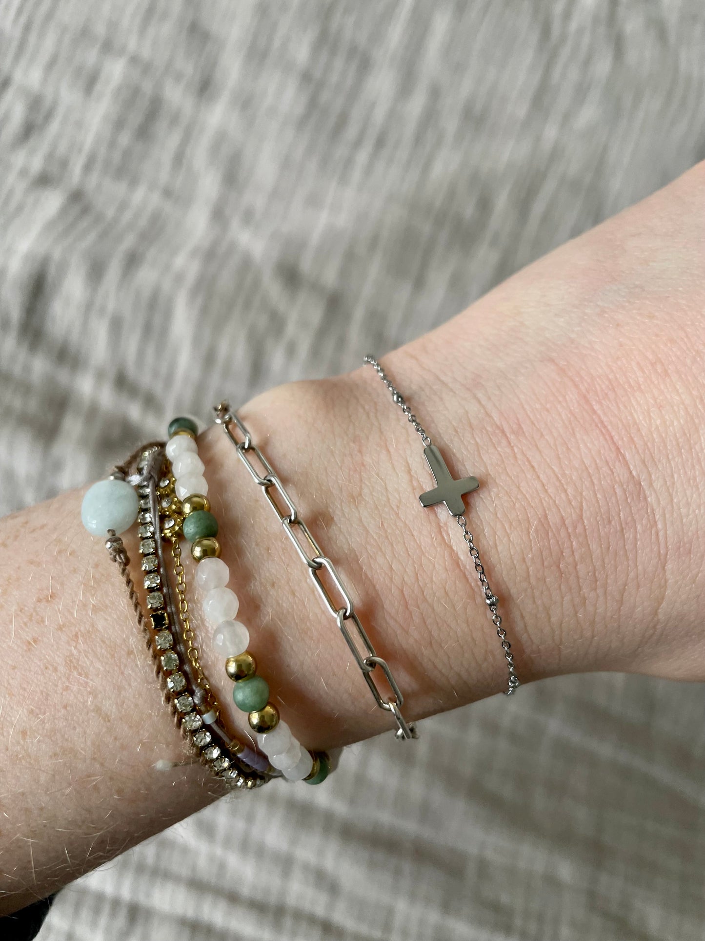 Edelstahl Armband Kreuz