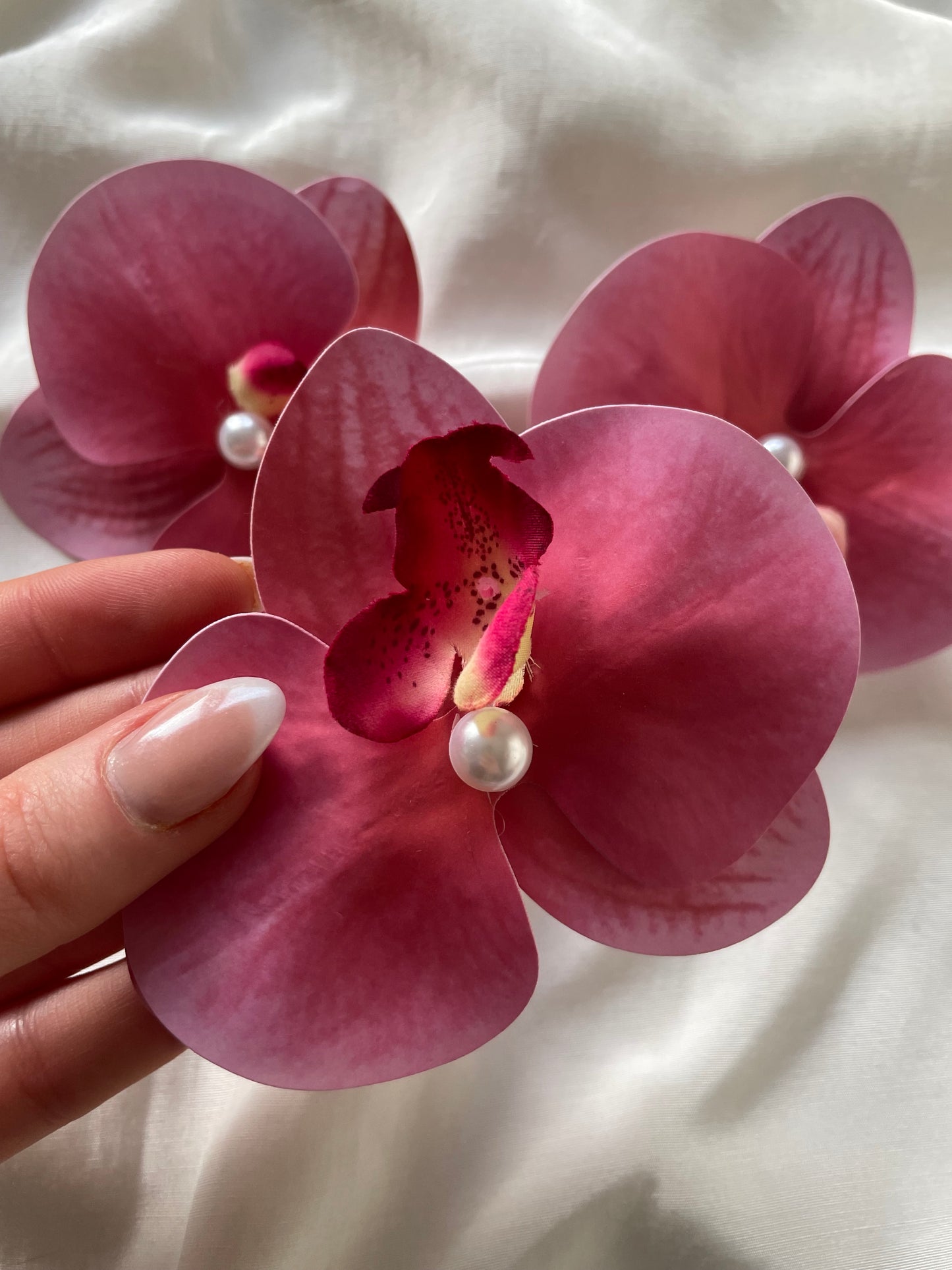 Blumen Haarspange Orchidee
