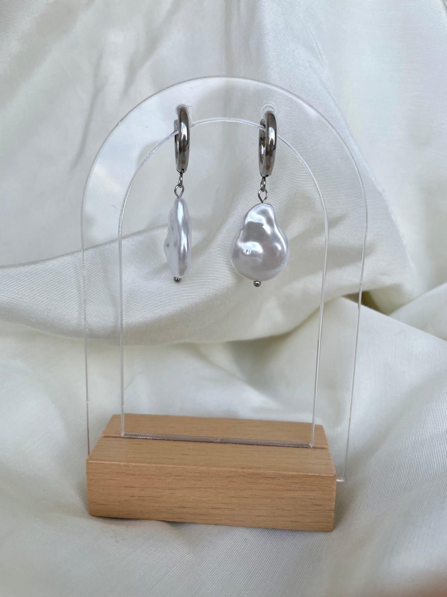 Edelstahl Ohrringe Creolen Drop