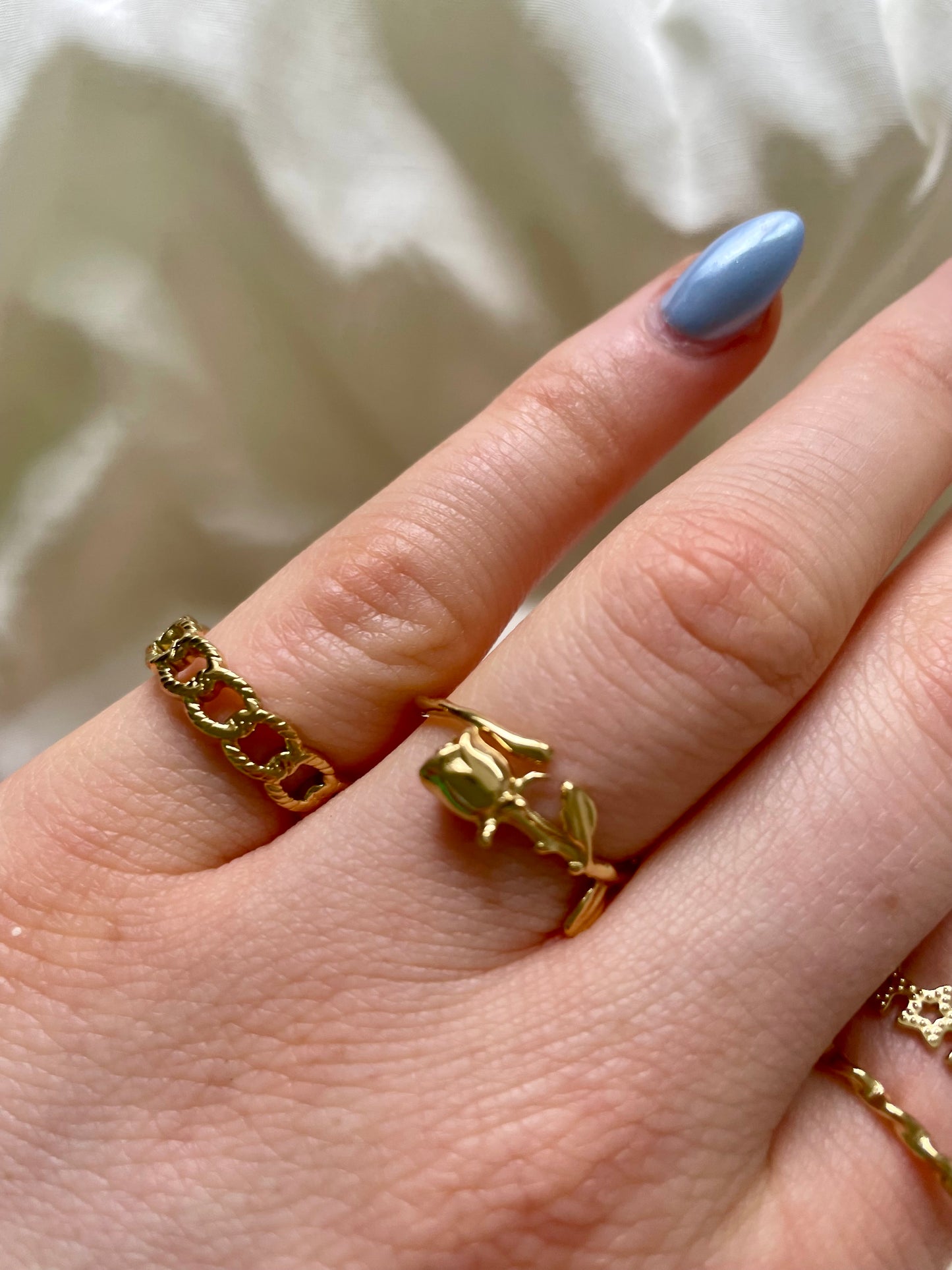 Edelstahl Ring Rose