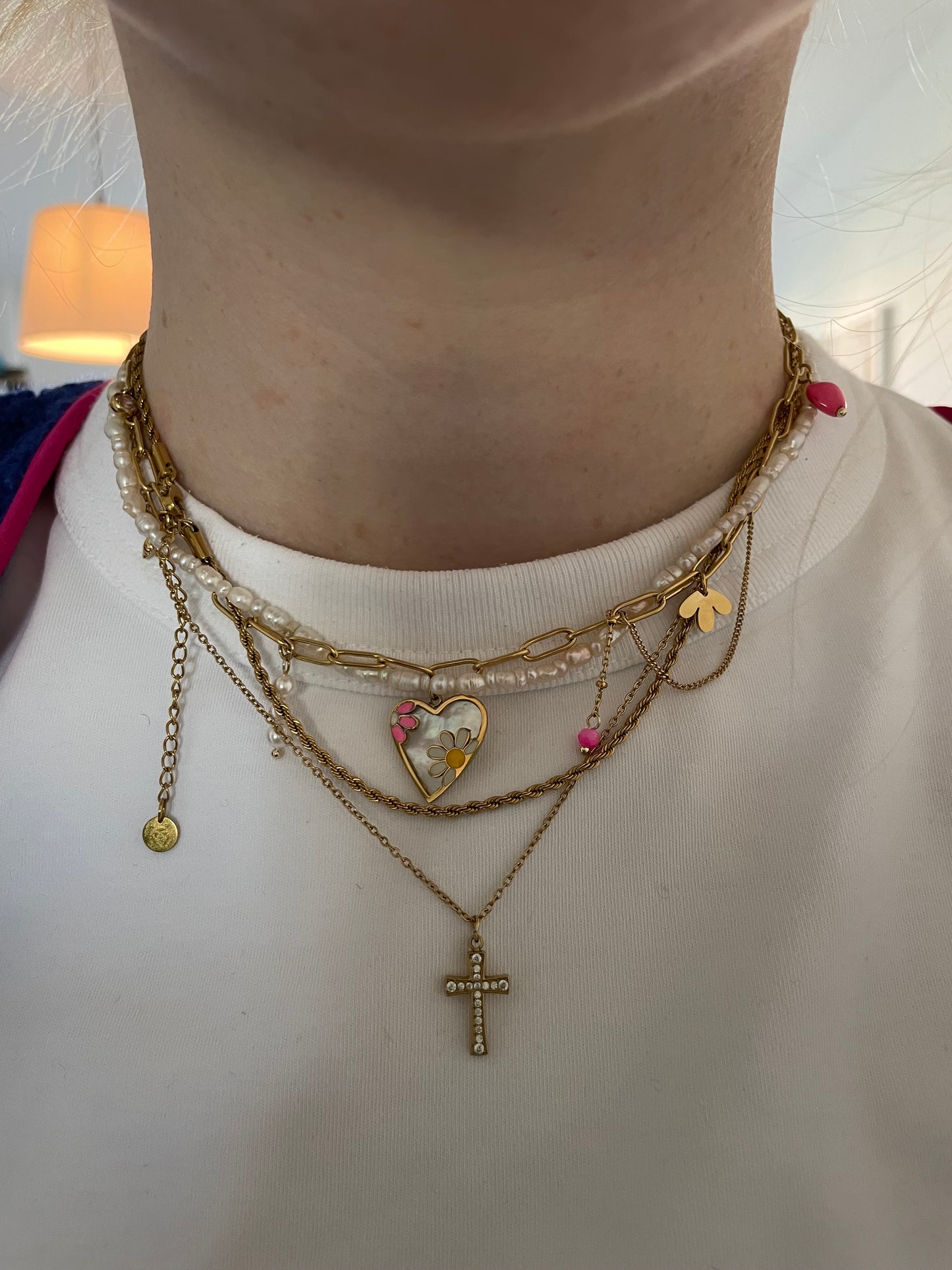 Edelstahl Kette Flower Blossom