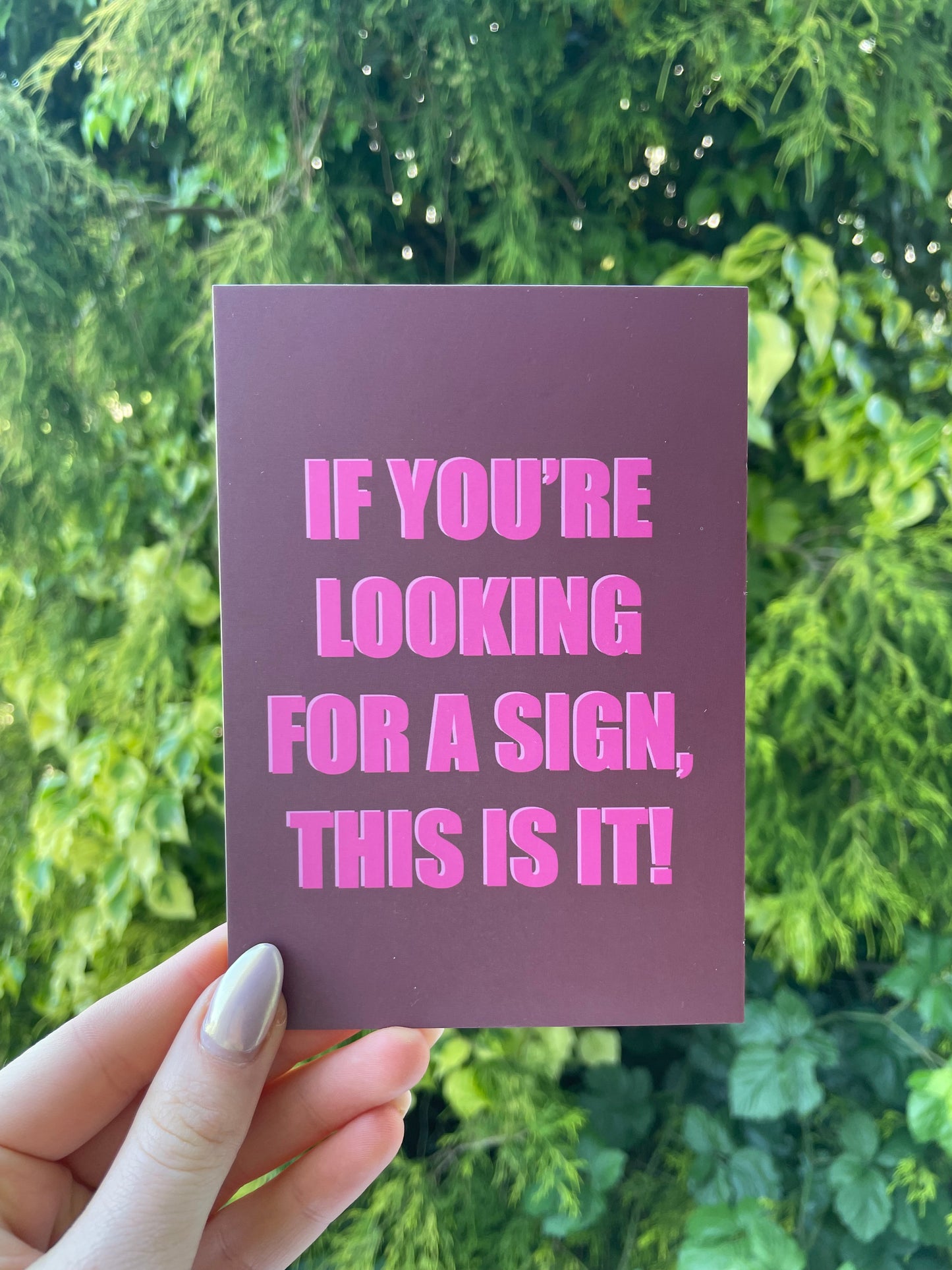 Postkarte "Sign"