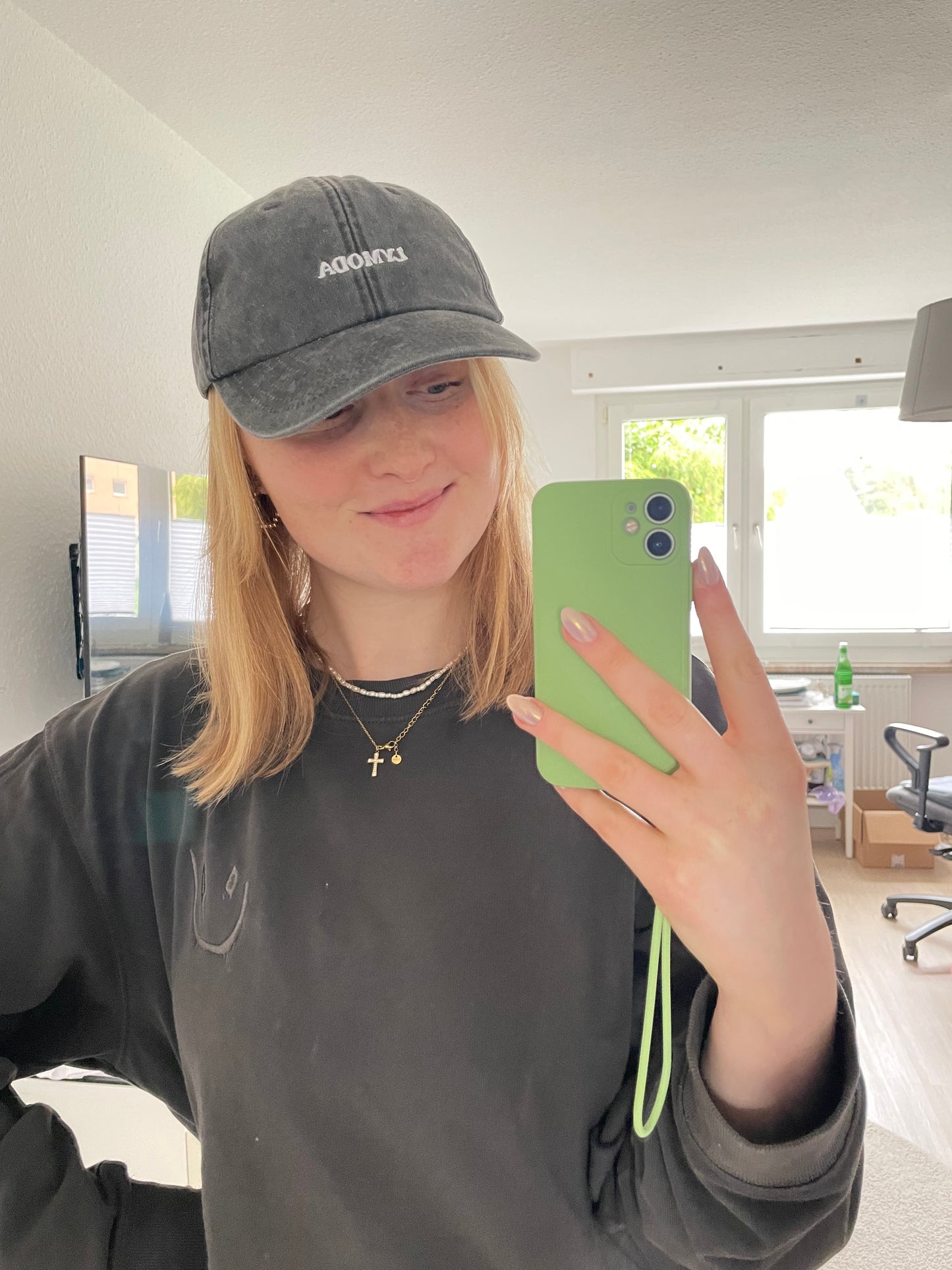 Vintage Cap - Lymoda Schwarz Weiß
