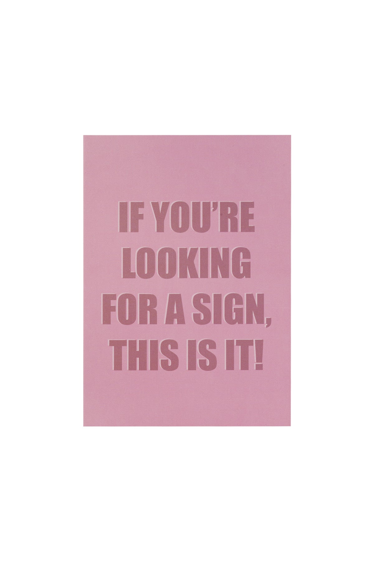 Postkarte "Sign"