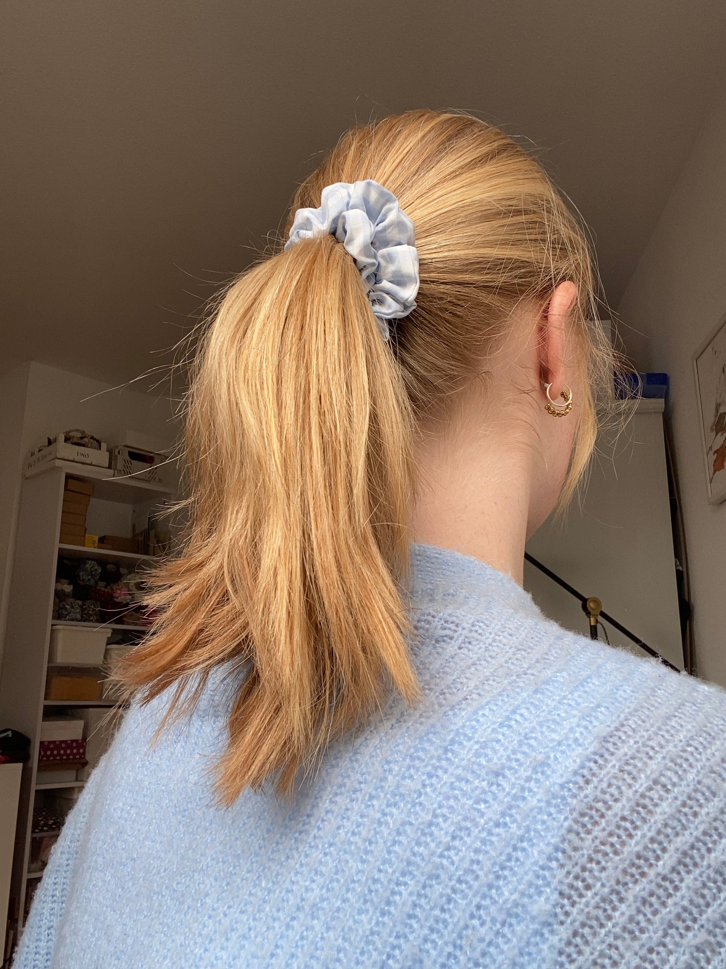 Scrunchie Set Blau Frühling