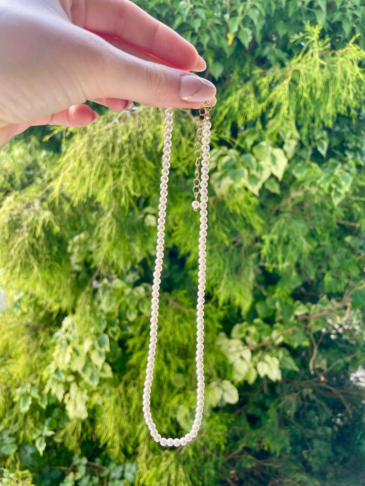 Edelstahl Kette Perlen 4mm