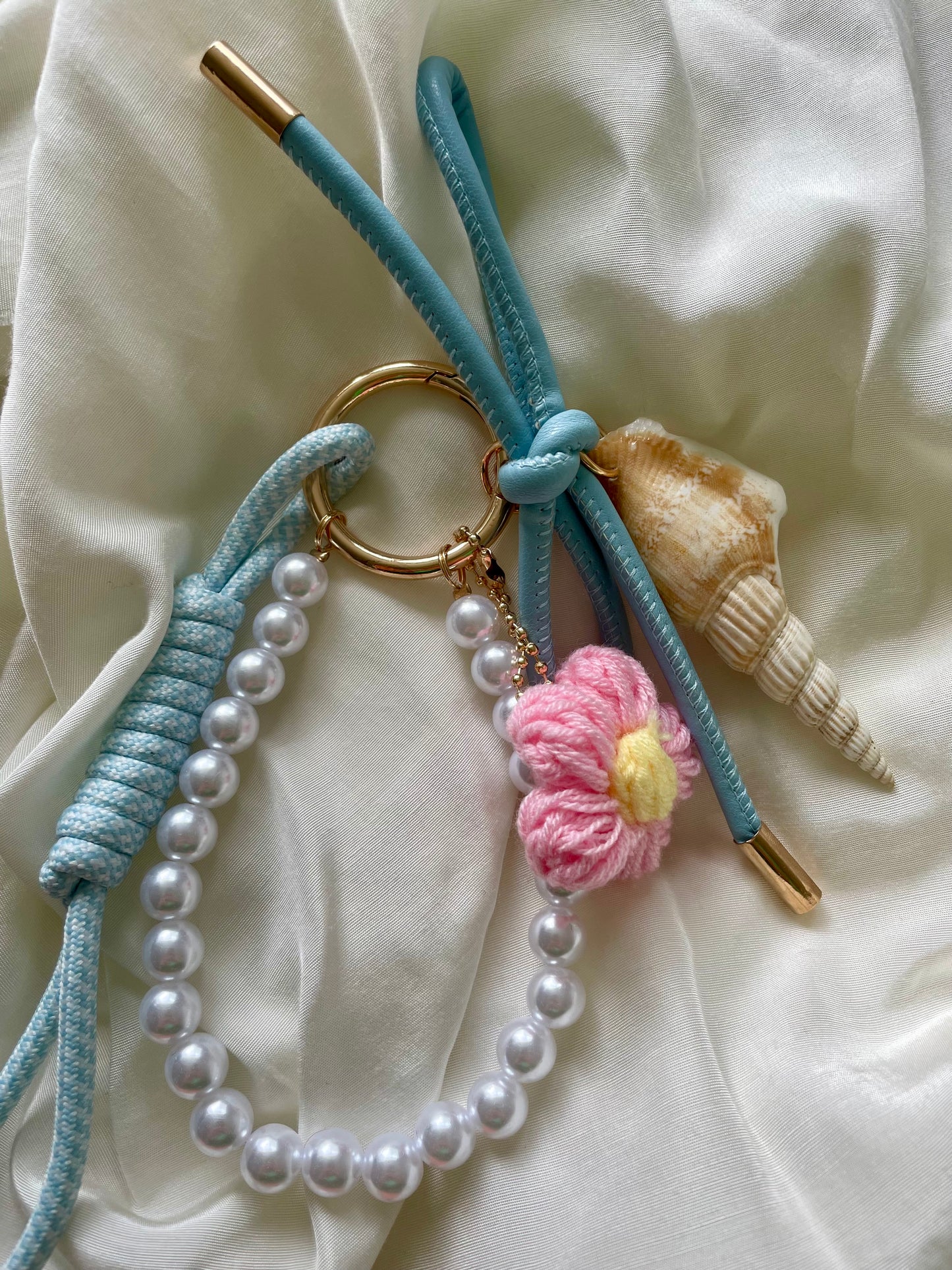 Keychain Taschenanhänger Flower & Shell