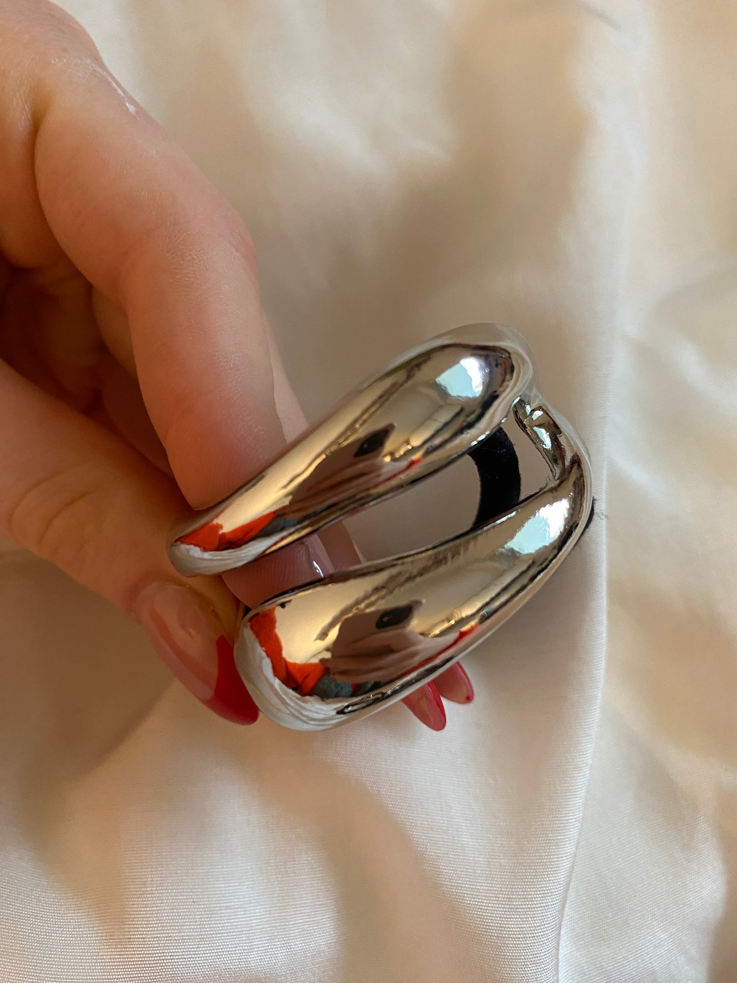 Haargummi Silber & Gold Metall