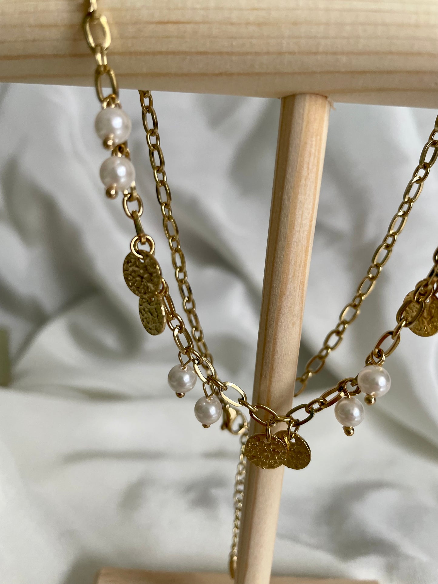 Edelstahl Kette Glücksperle