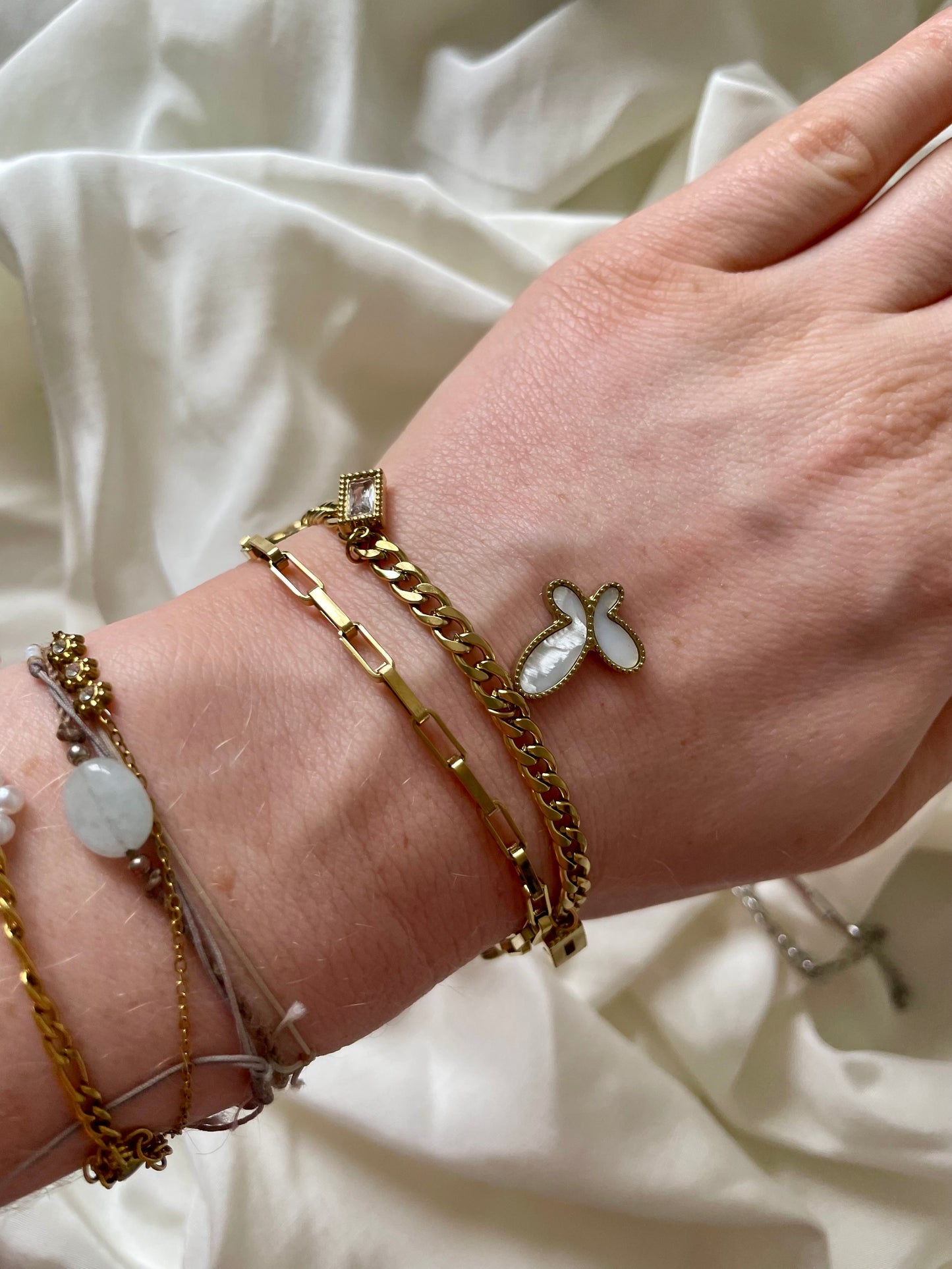 Edelstahl Armband Butterfly