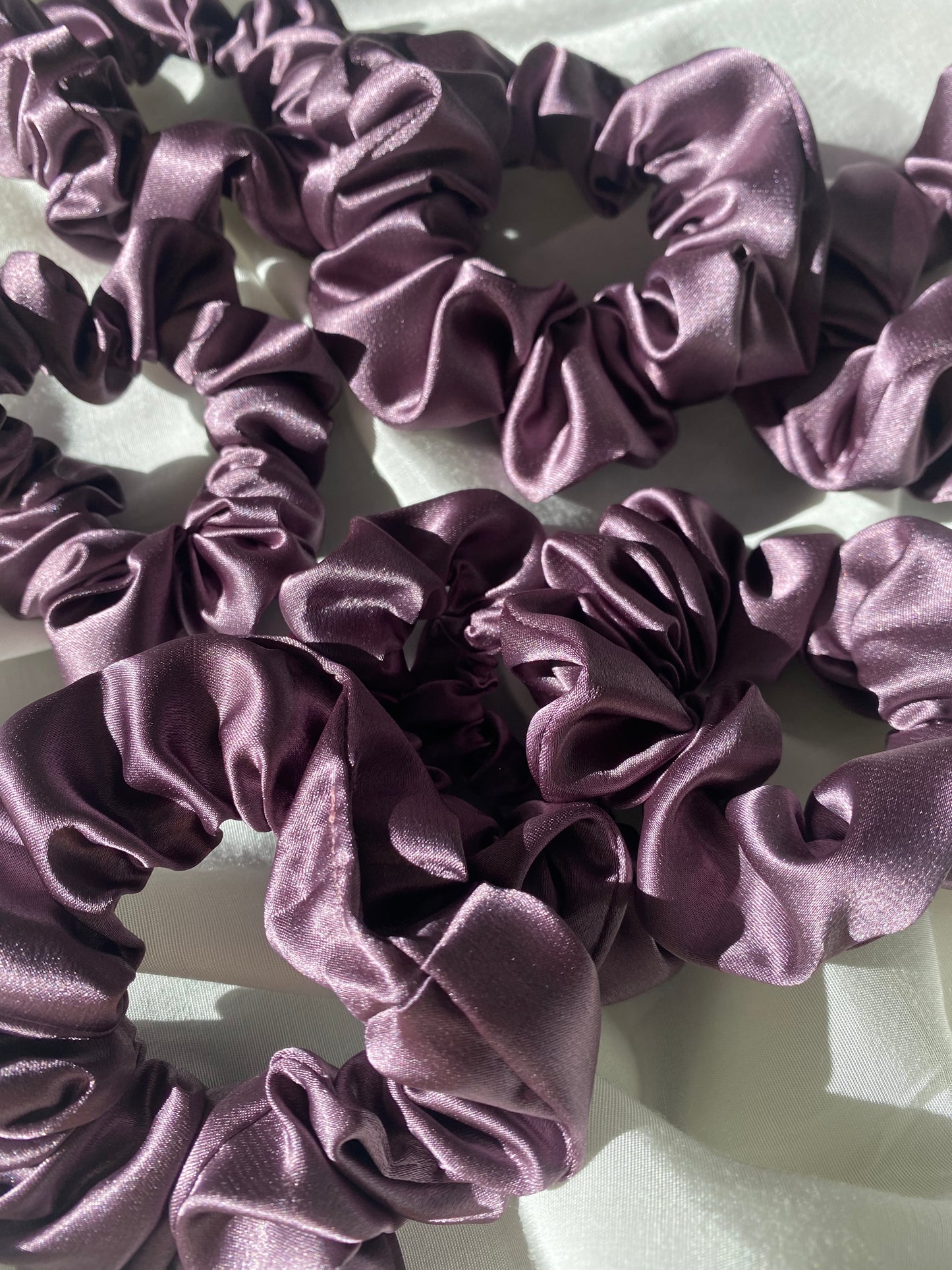 Scrunchie Satin Grün & Lila