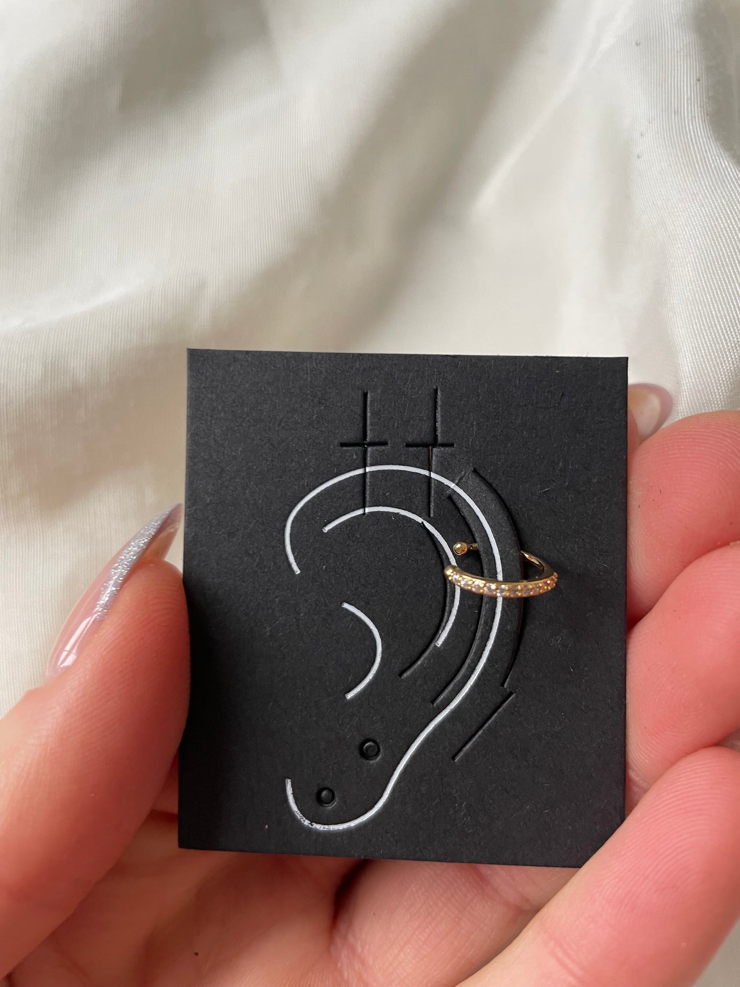 Earcuff Gold mit Steinen
