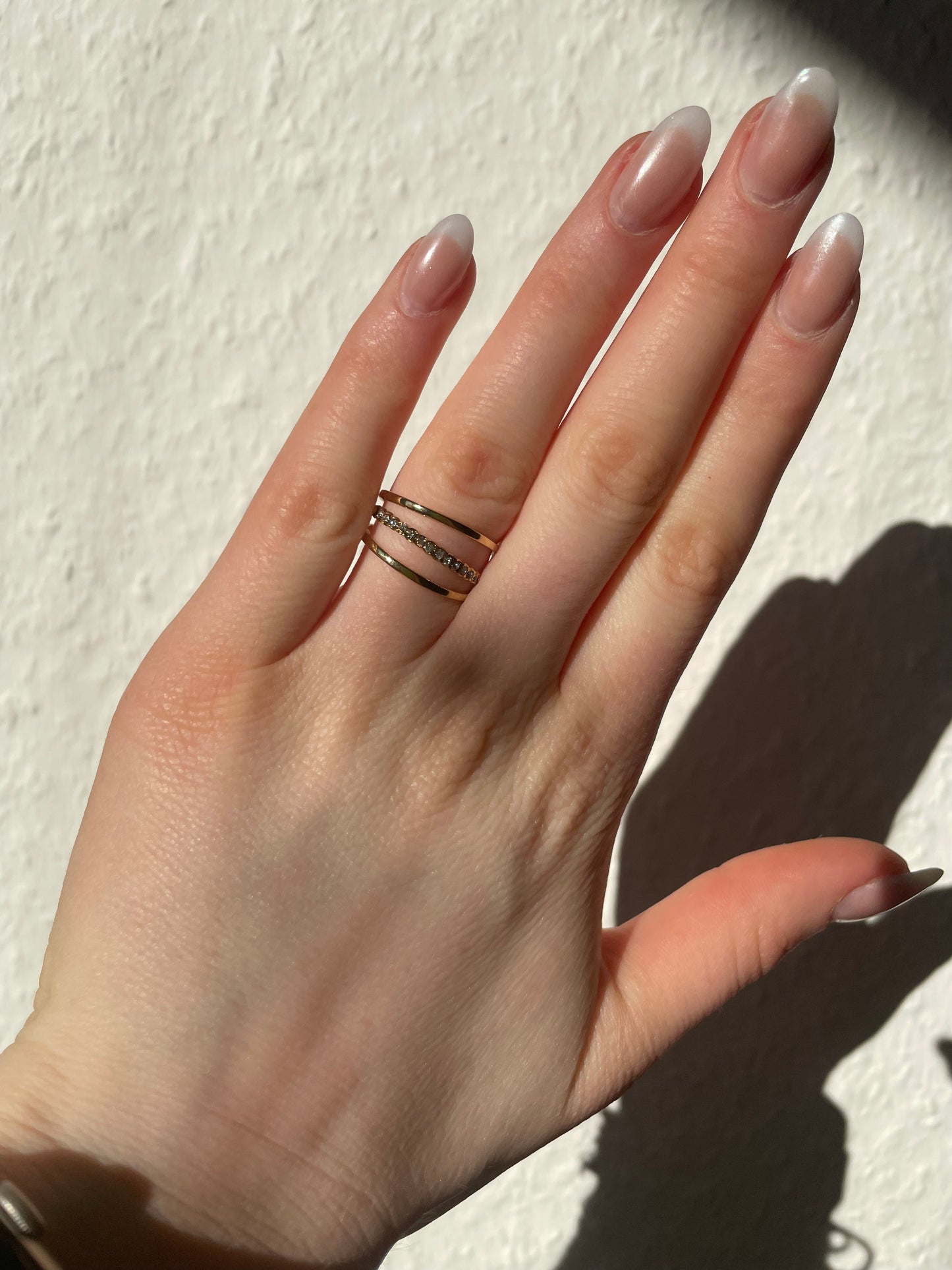 Edelstahl Ring three layers