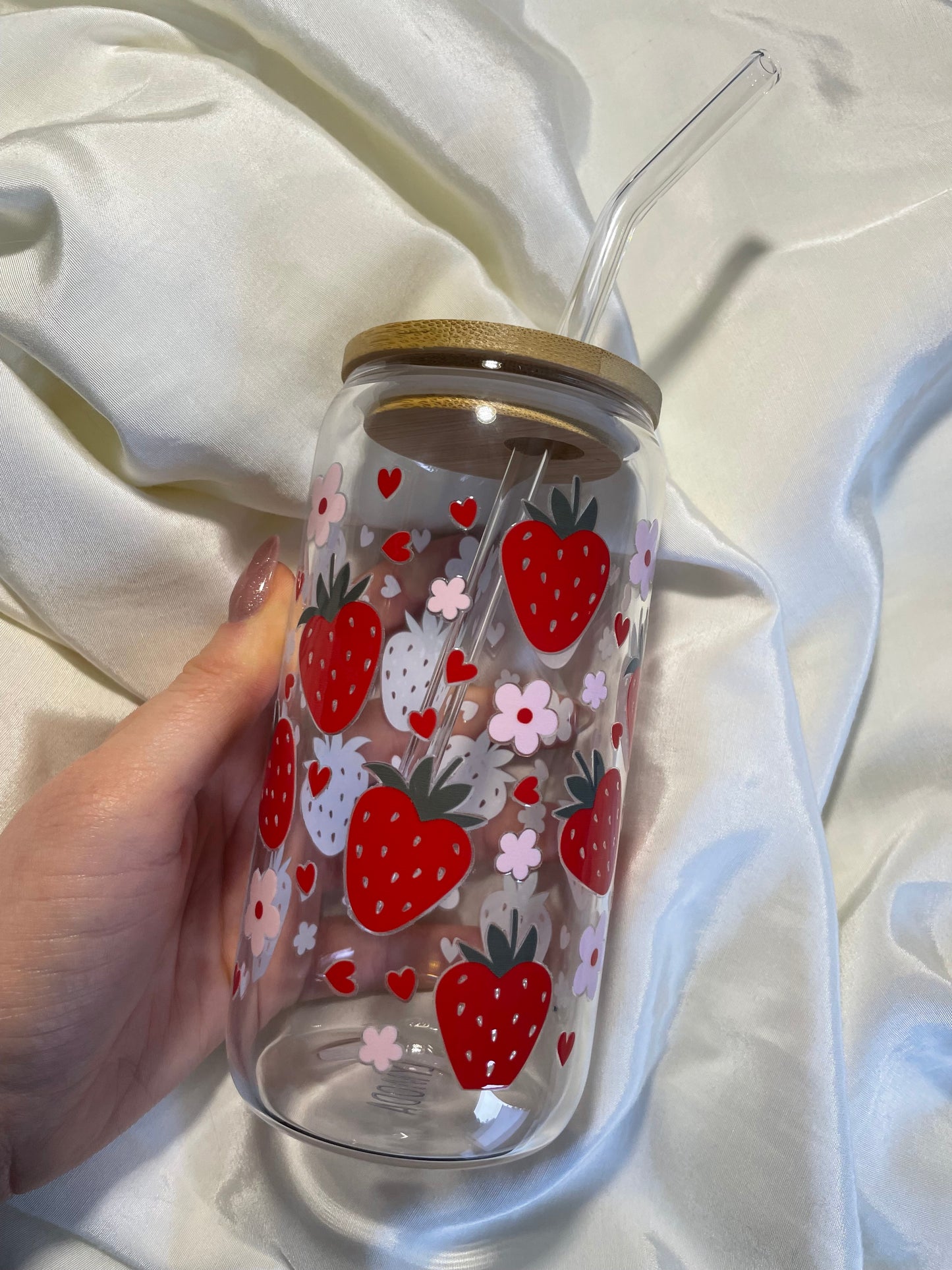 Erdbeer Glas