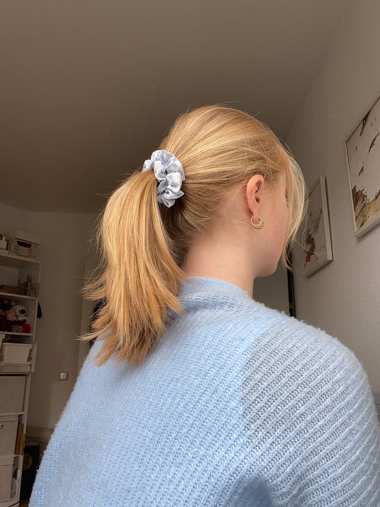 Scrunchie Set Blau Frühling