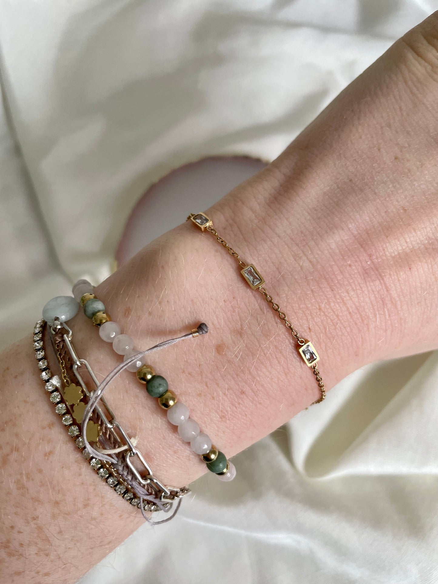 Edelstahl Armband 5 Diamonds
