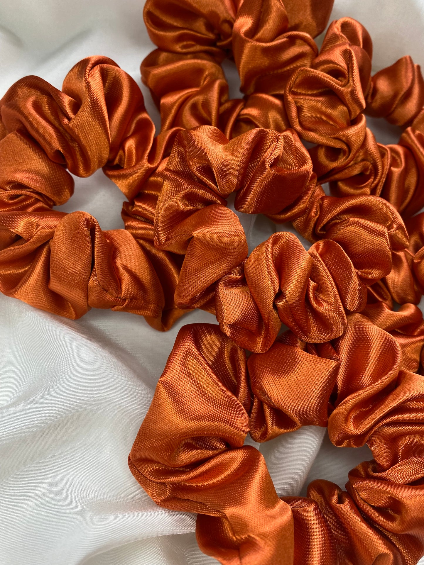 Scrunchie Orange Satin