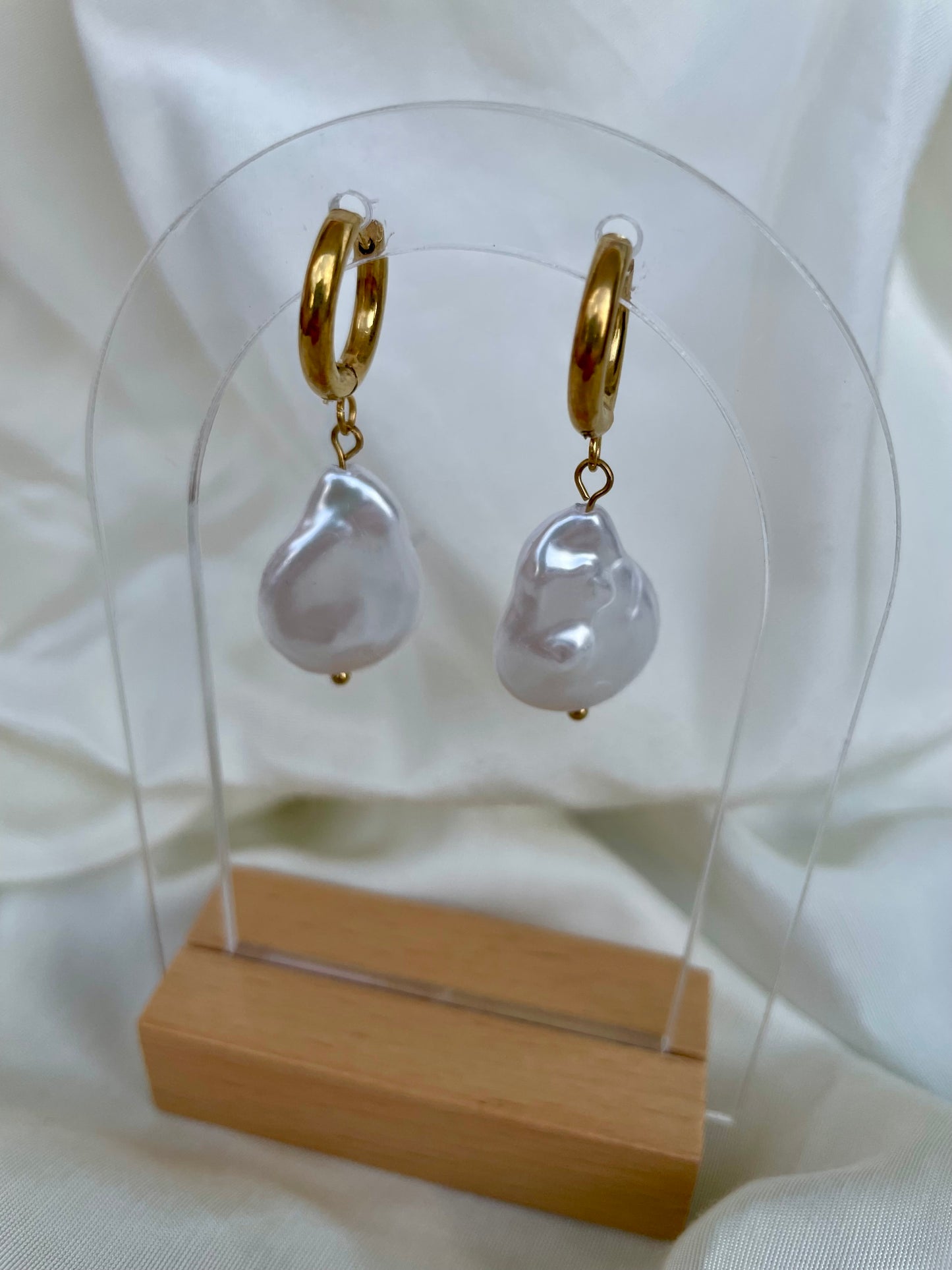 Edelstahl Ohrringe Creolen Drop