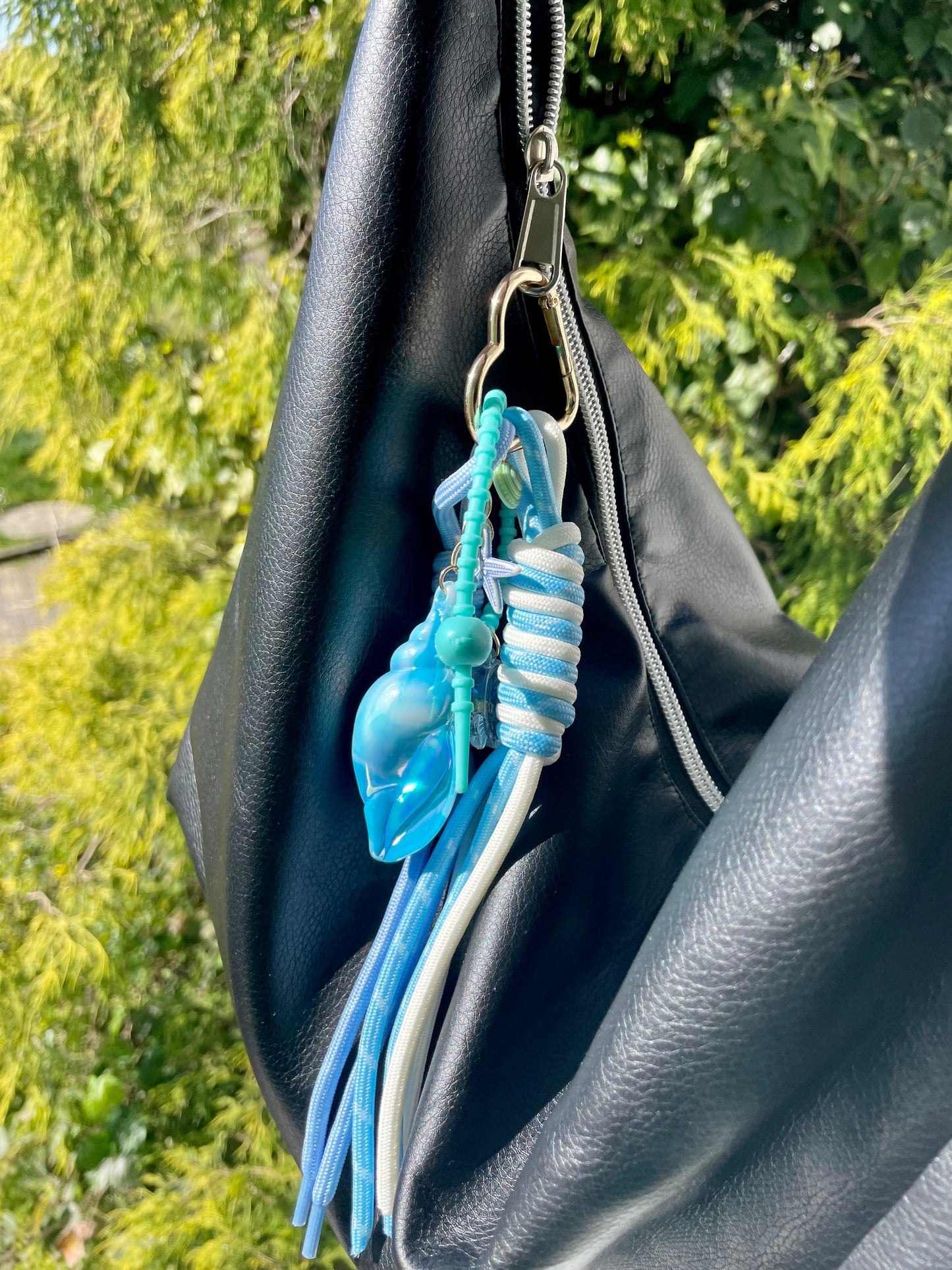Keychain Taschenanhänger blaue Muschel