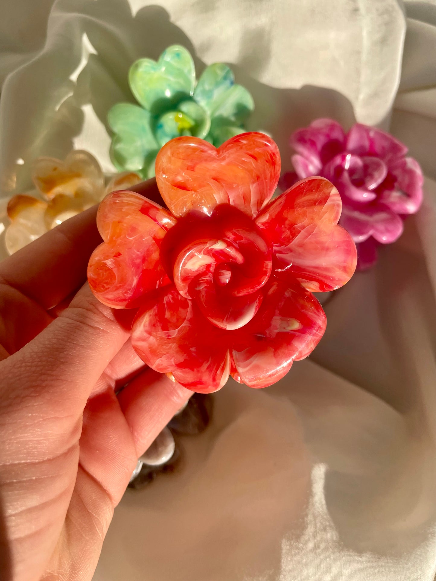 Haarspange Blume Bunt