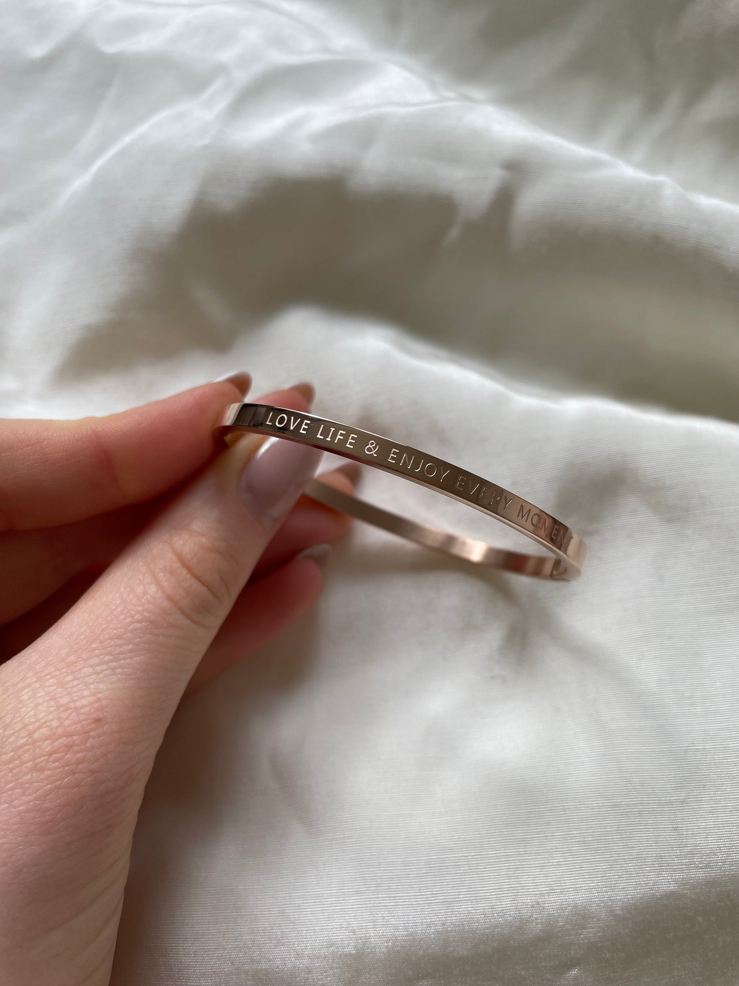 Edelstahl Armband Quote Rose