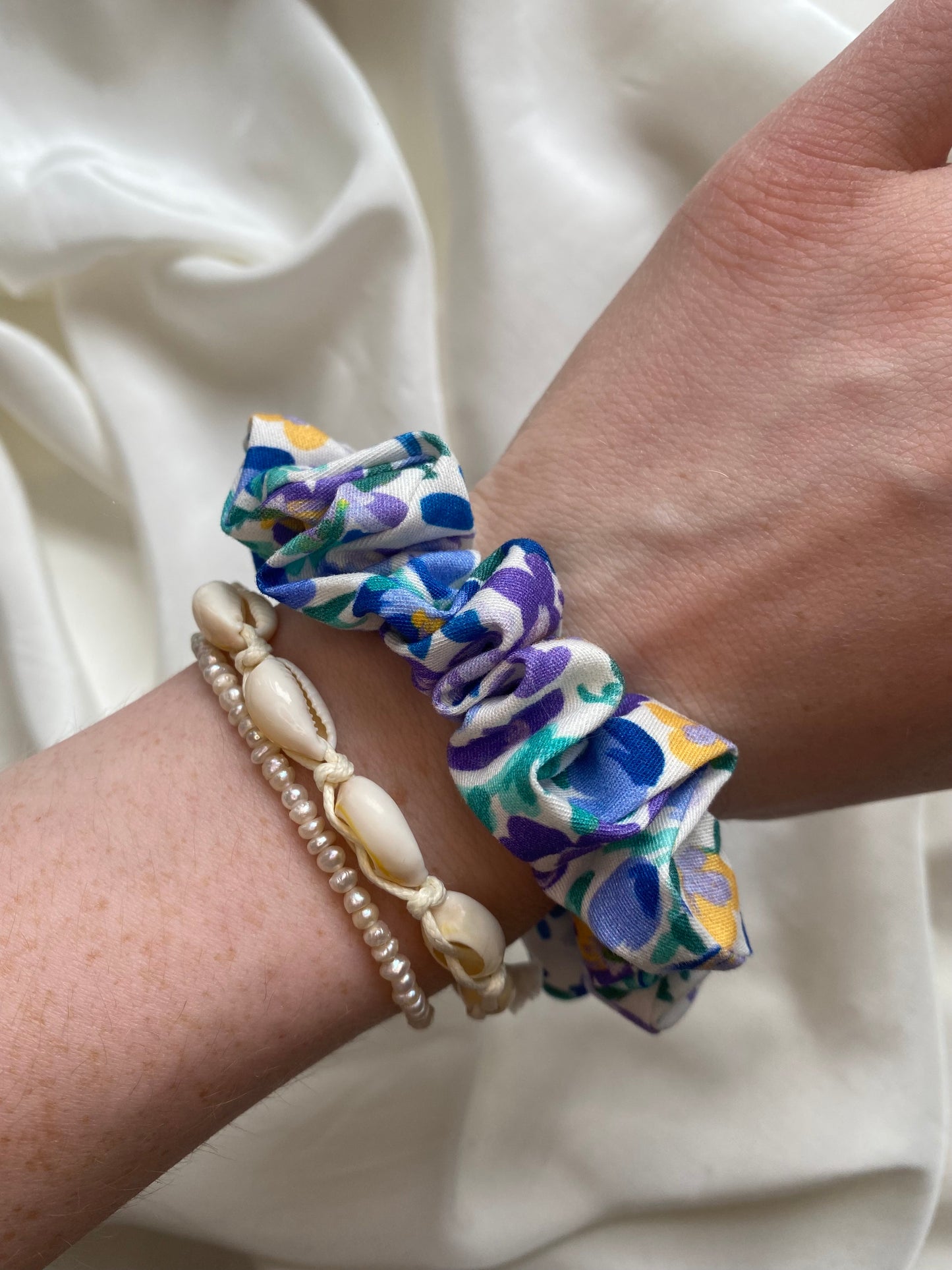 Scrunchie Set Blau Frühling