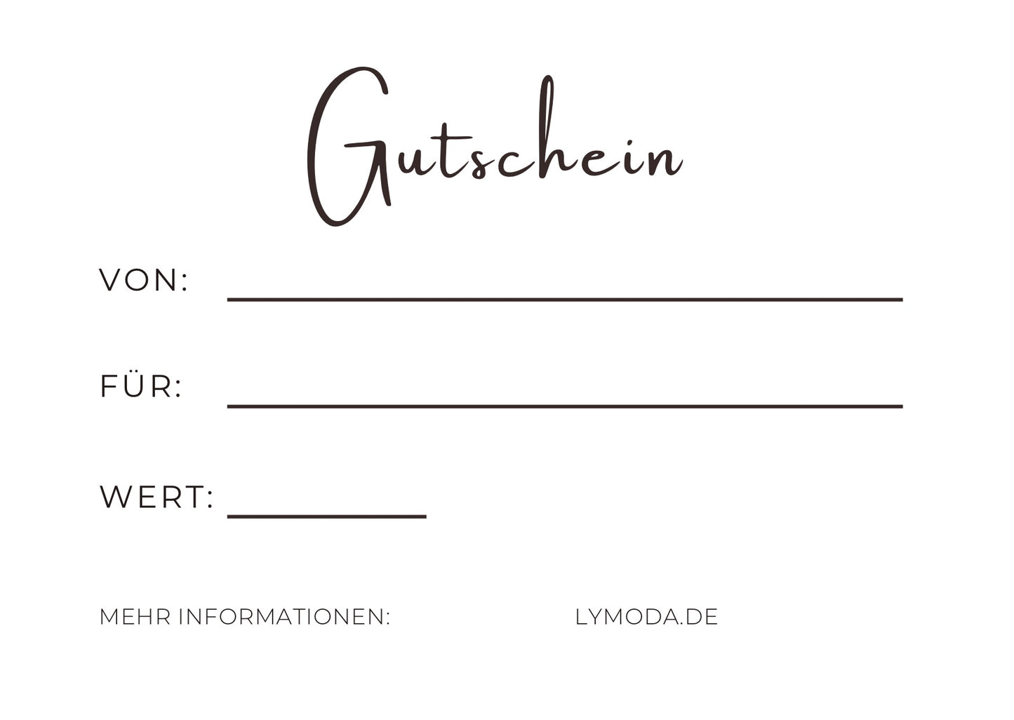 Geschenkgutschein Lymoda