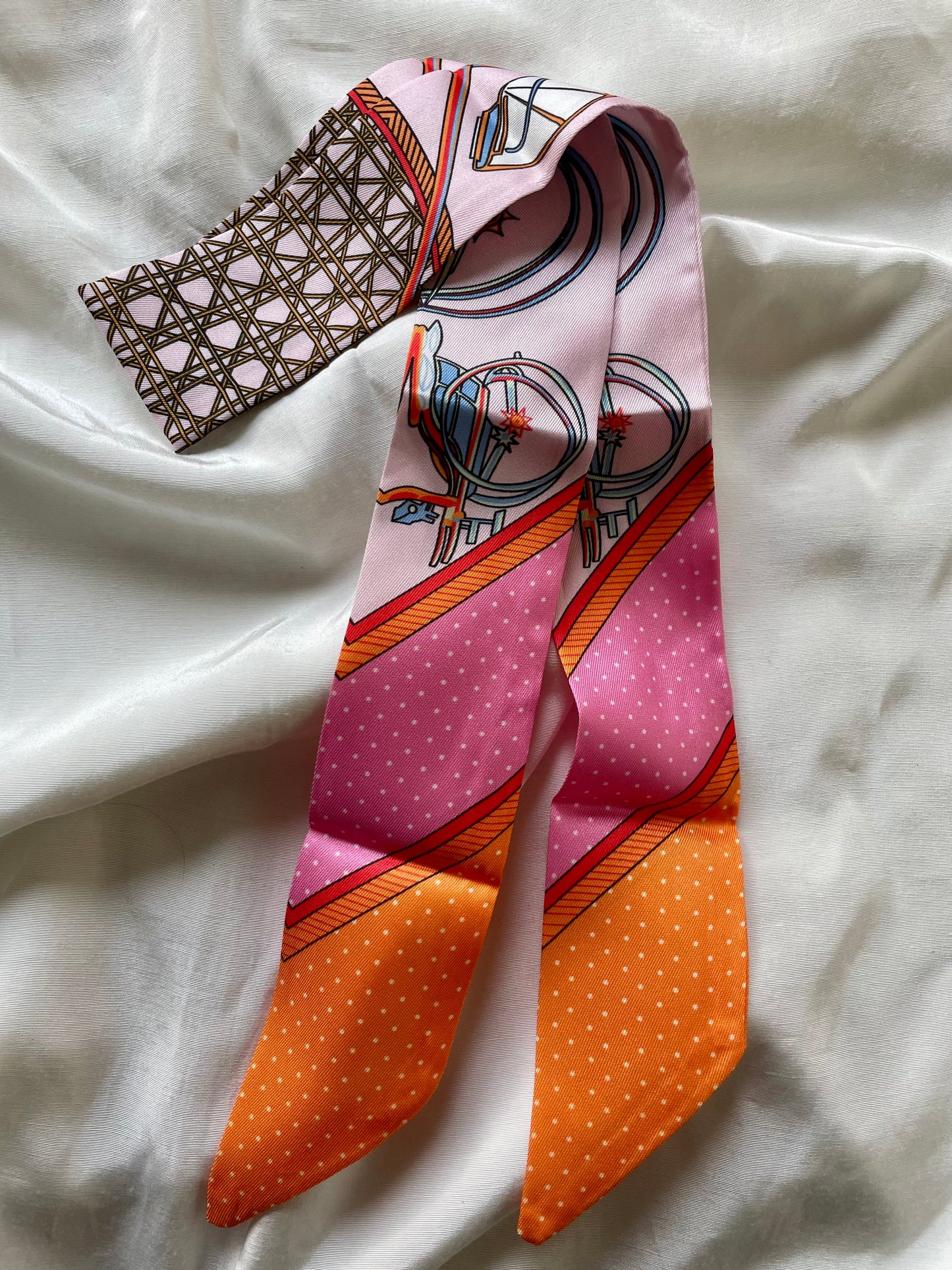 Haarschal Haarband Rosa Orange