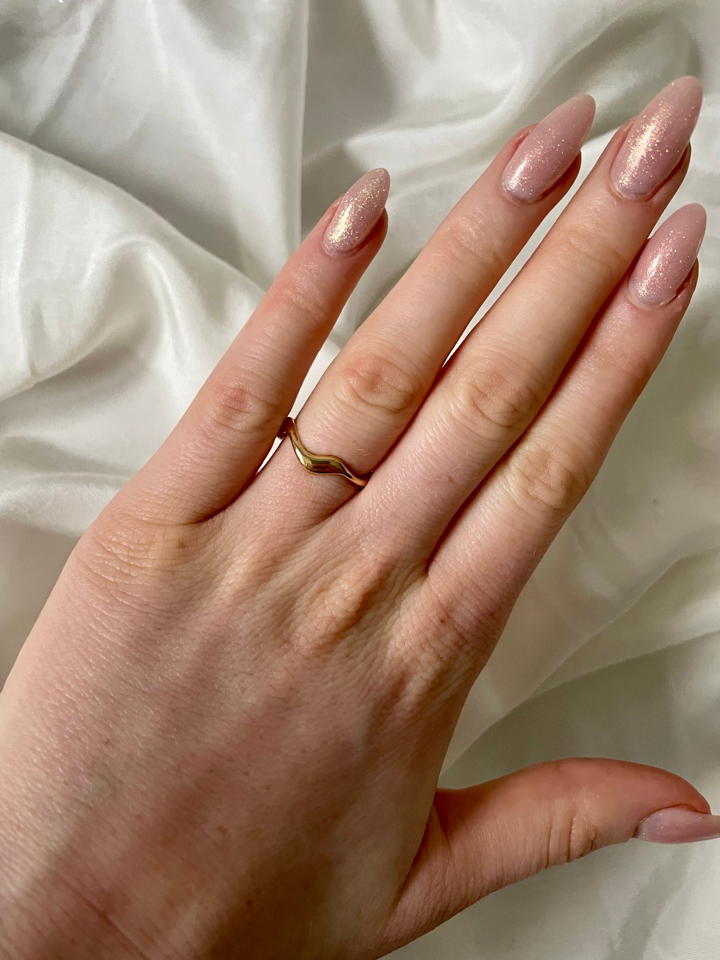 Edelstahl Ring Wave