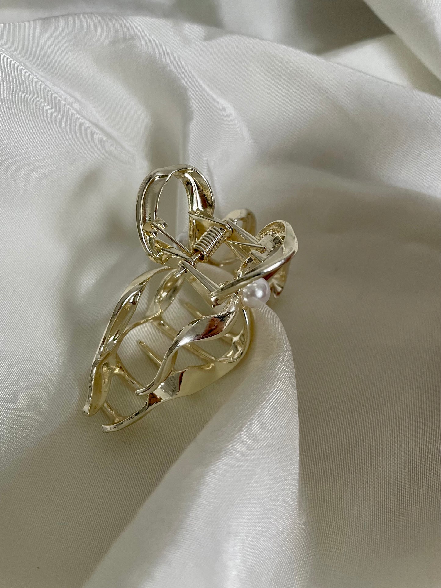 Haarspange Mini Schleife Gold
