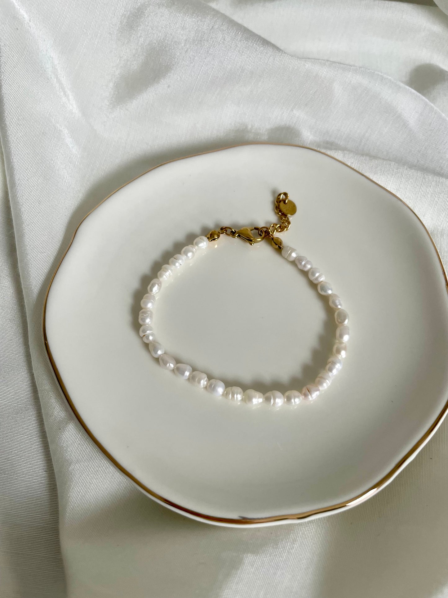 Edelstahl Armband Süßwasserperlen