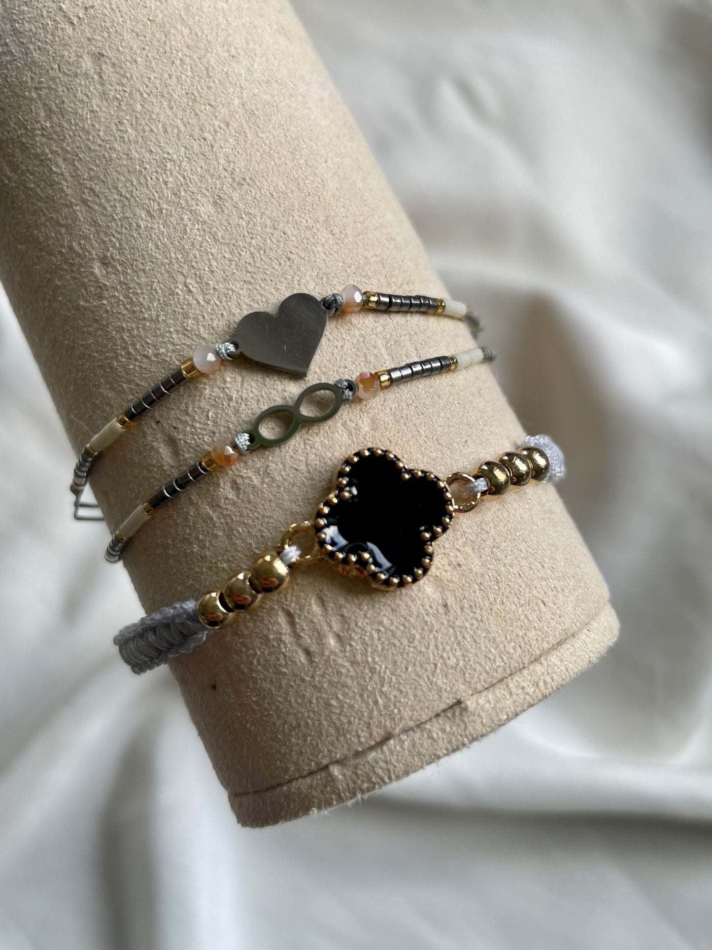 Armbandset Herz Kleeblatt Forever Silber