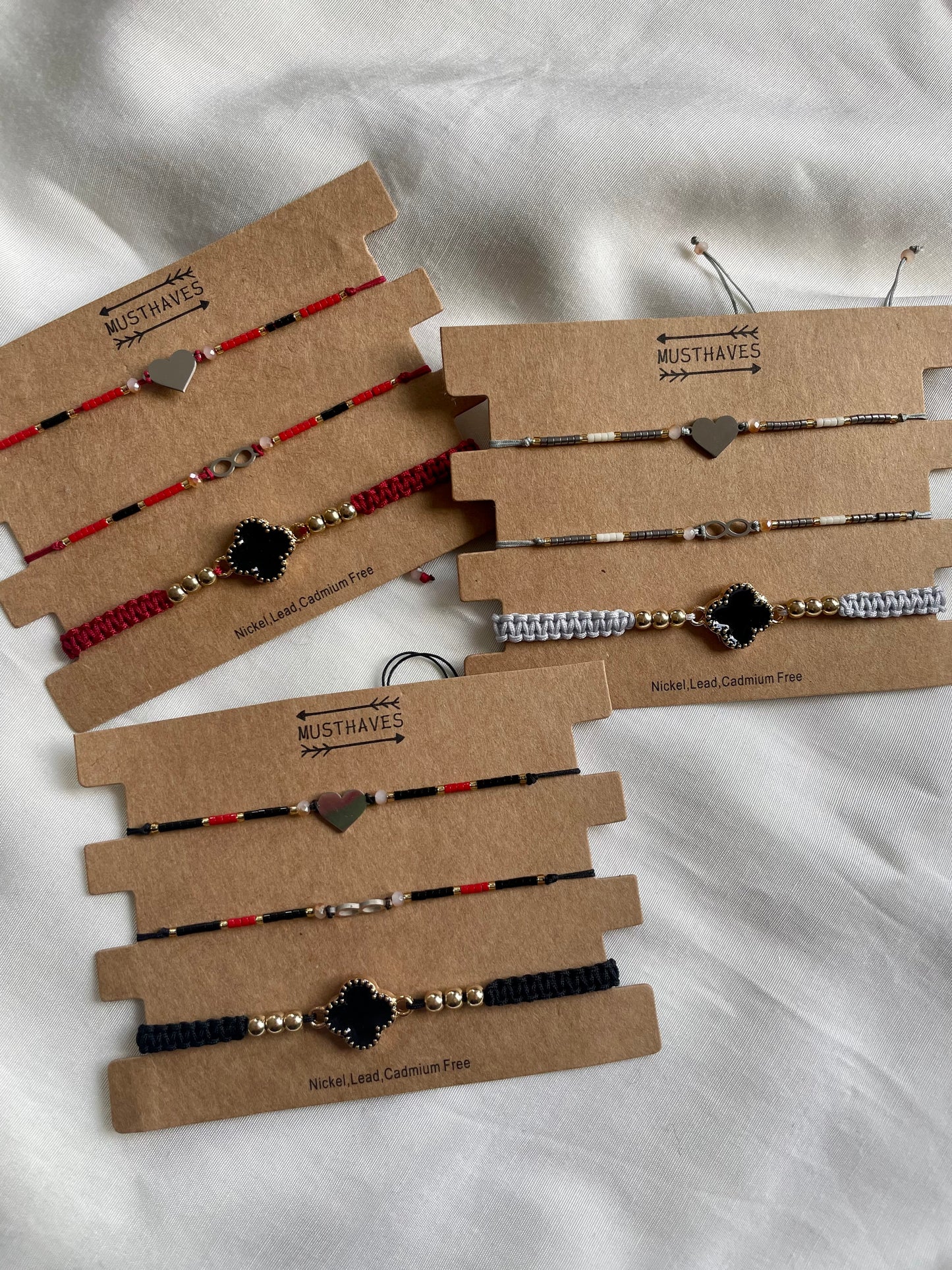 Armbandset Herz Kleeblatt Forever Silber