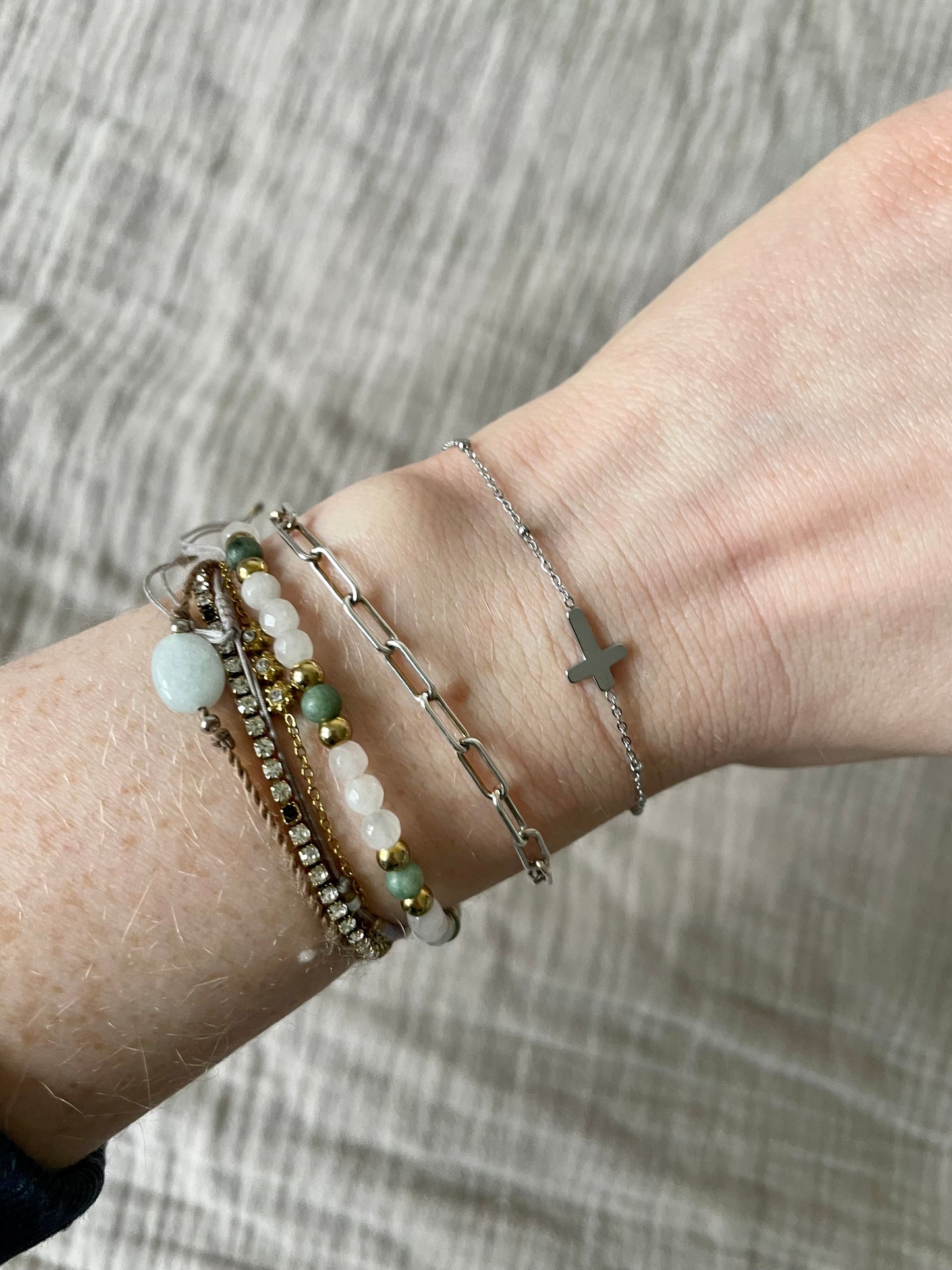 Edelstahl Armband Kreuz