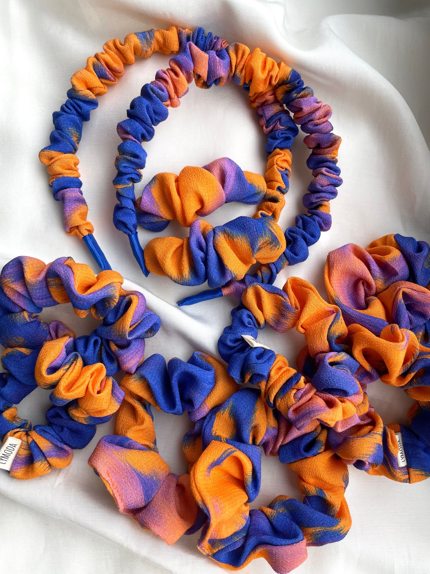 Scrunchie Orange Blau