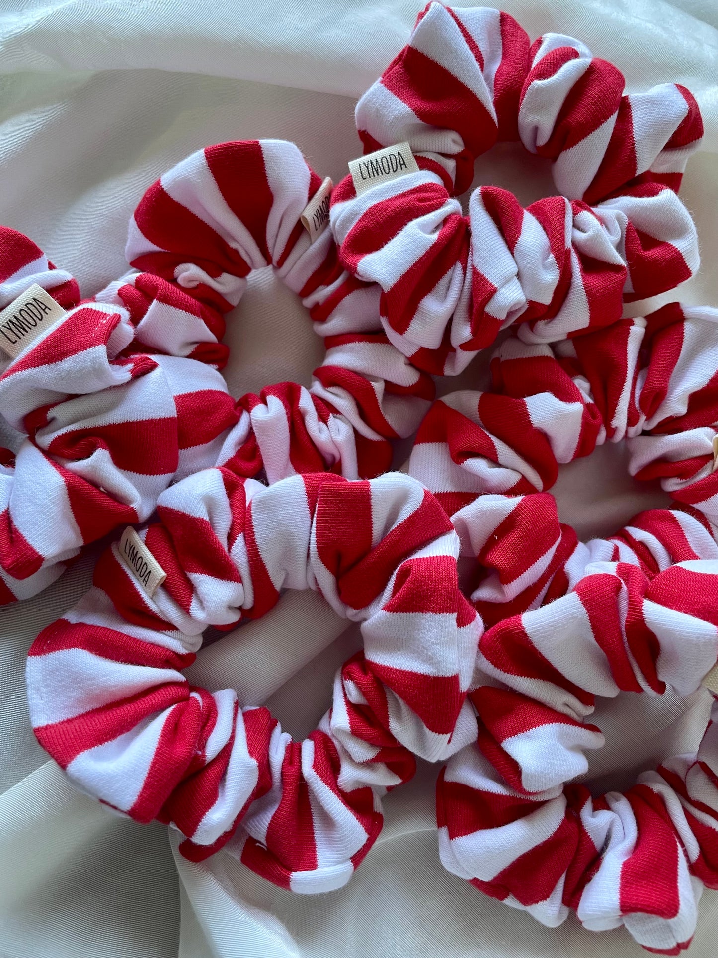 Scrunchie Rot Weiß Karneval