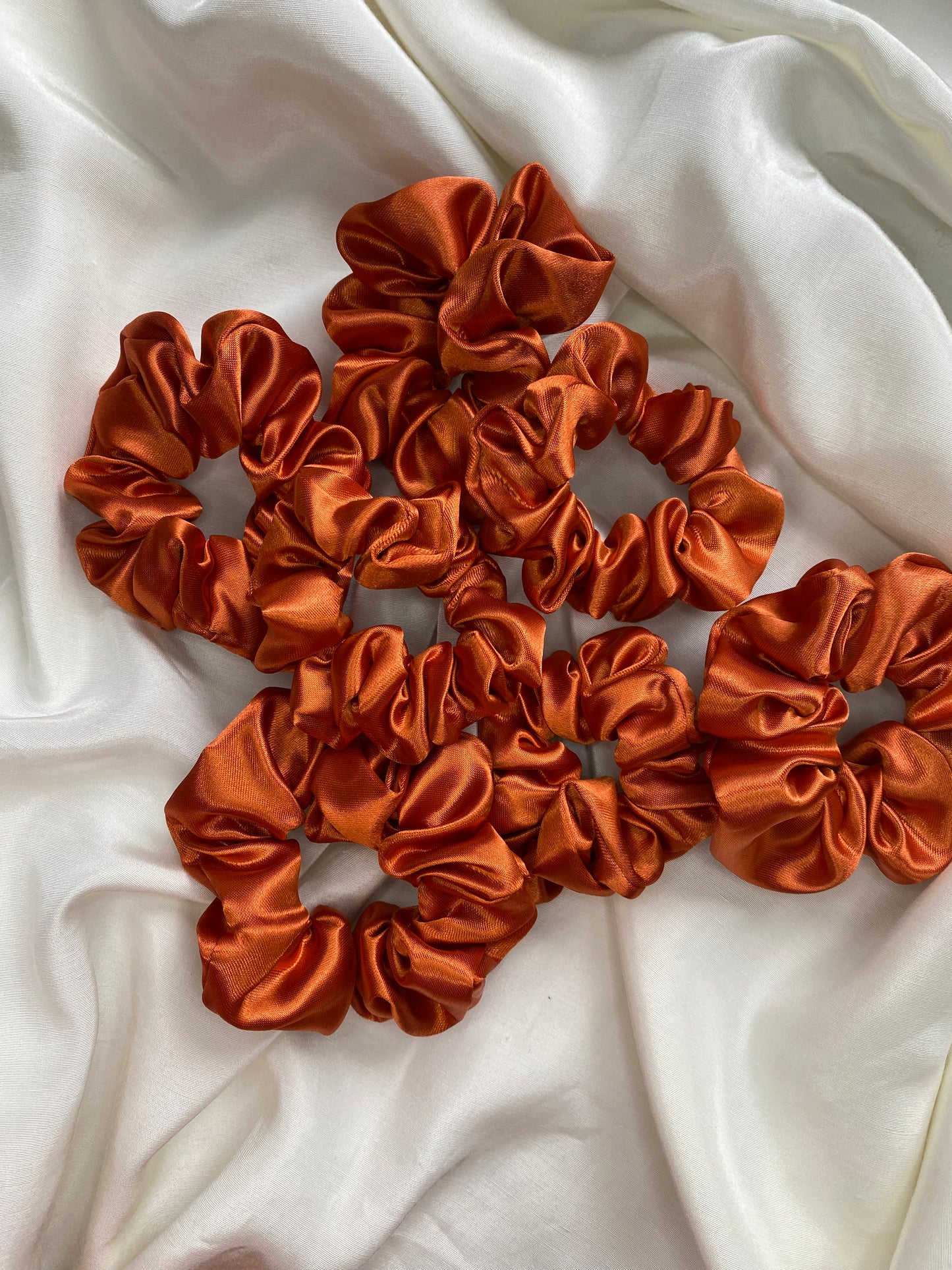 Scrunchie Orange Satin