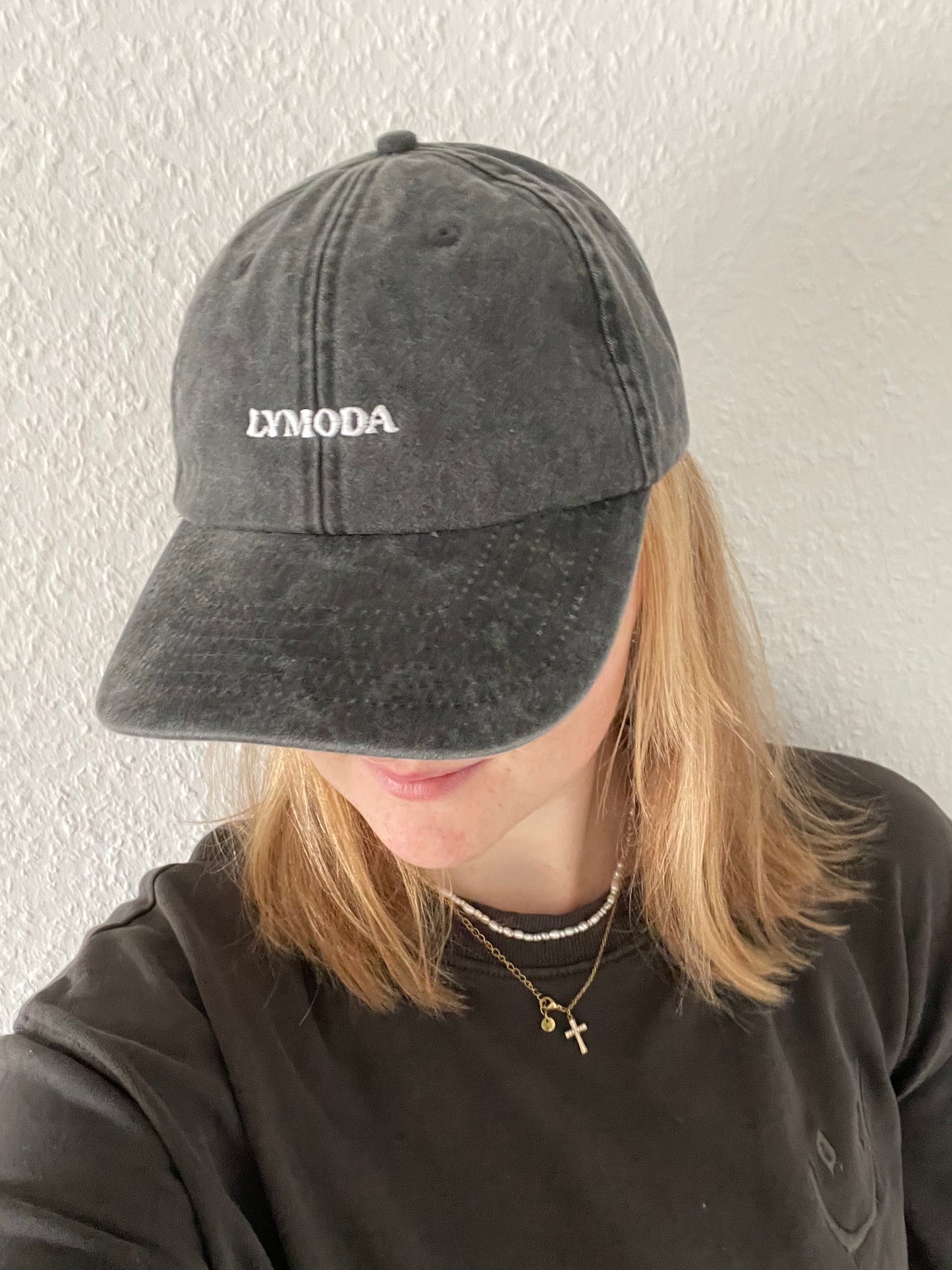Vintage Cap - Lymoda Schwarz Weiß