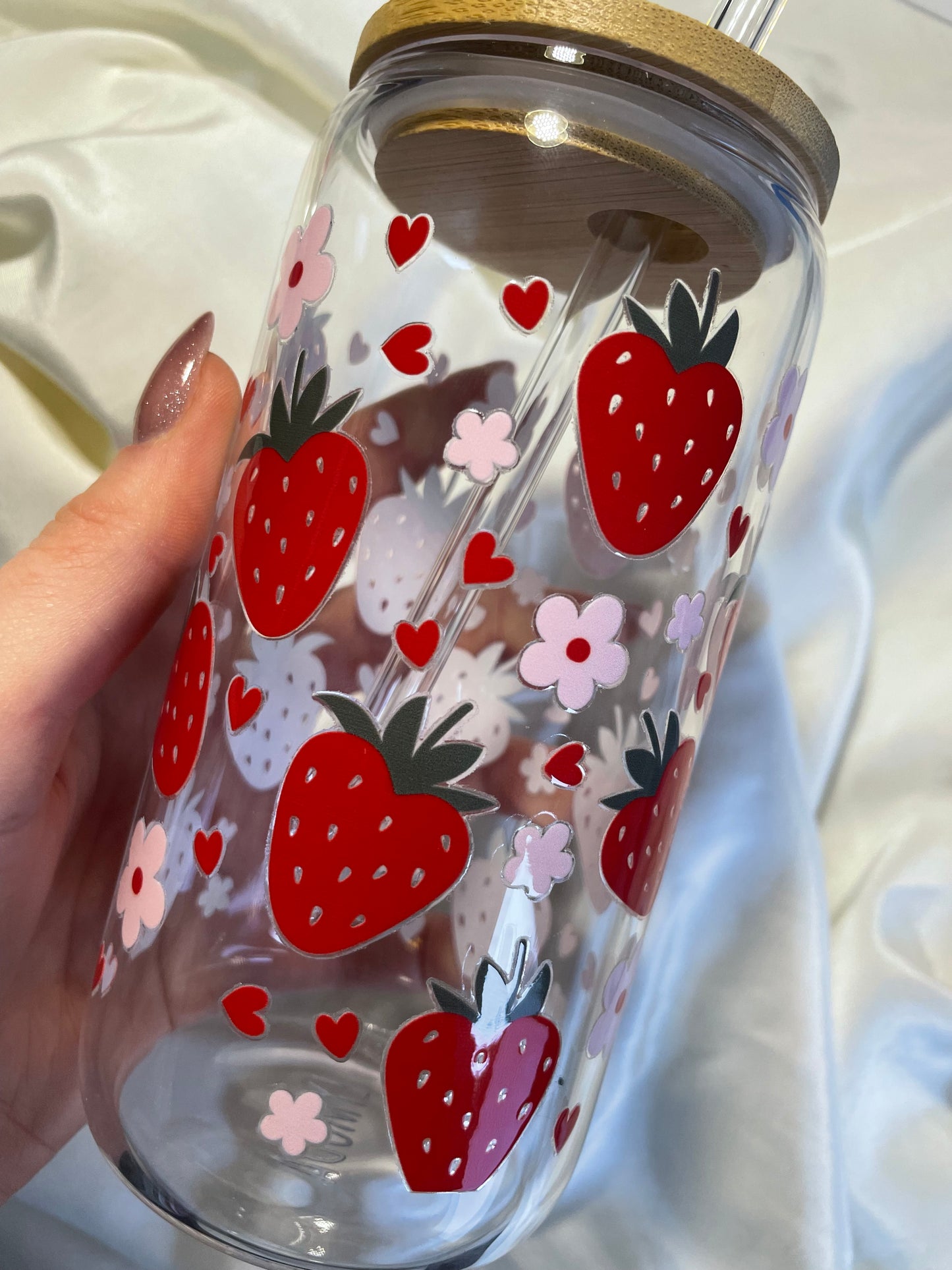 Erdbeer Glas