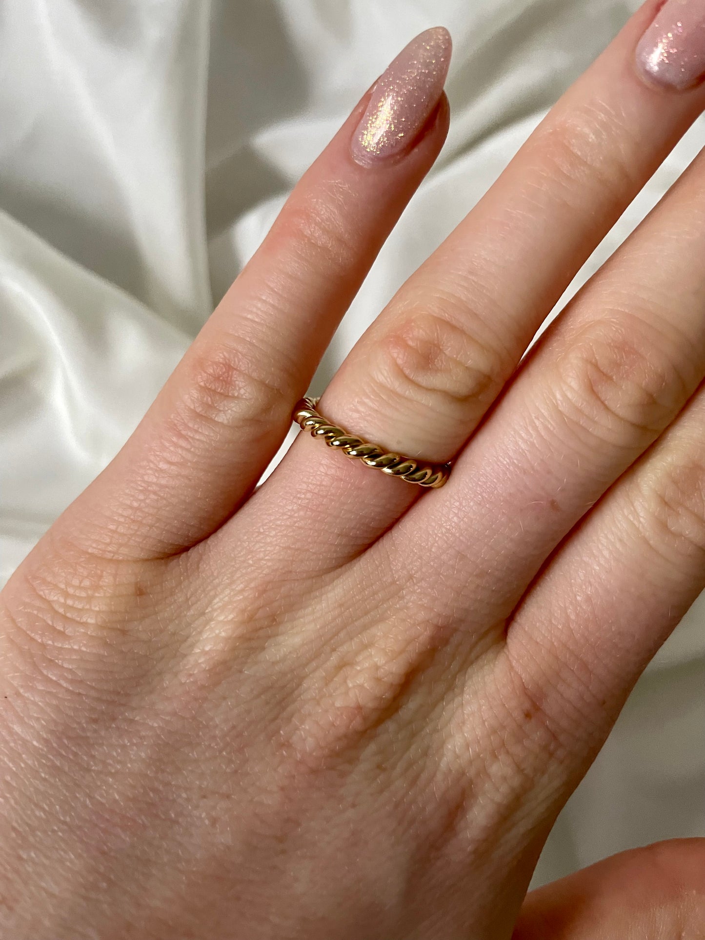 Edelstahl Ring Twisted