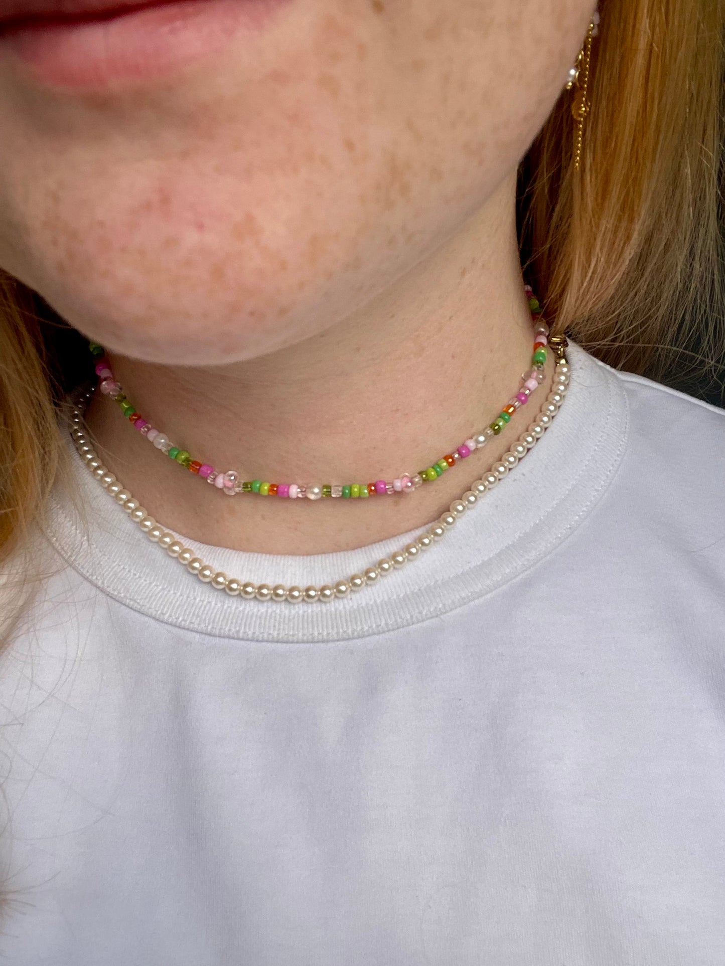 Edelstahl Kette Perlen 4mm