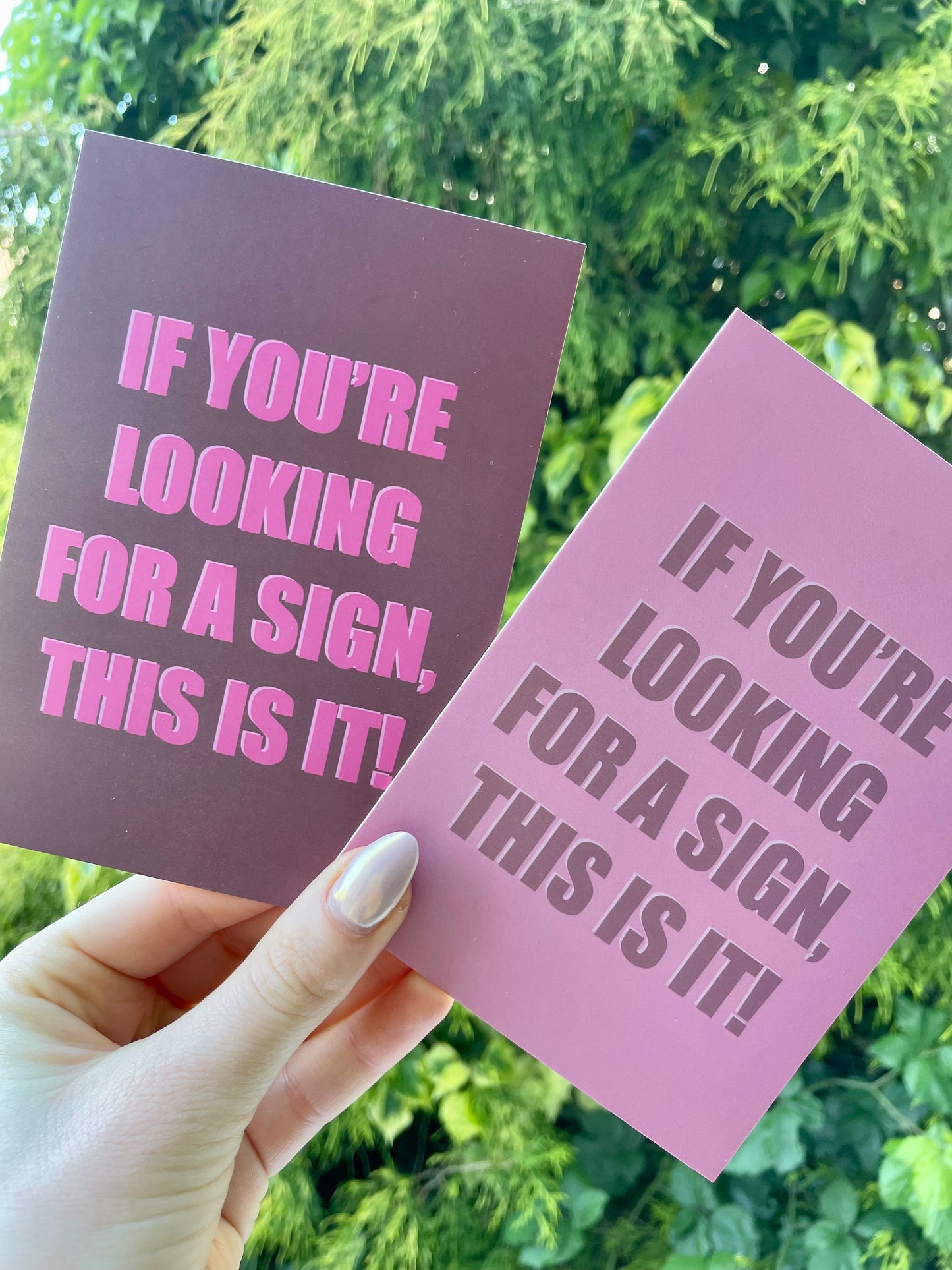 Postkarte "Sign"